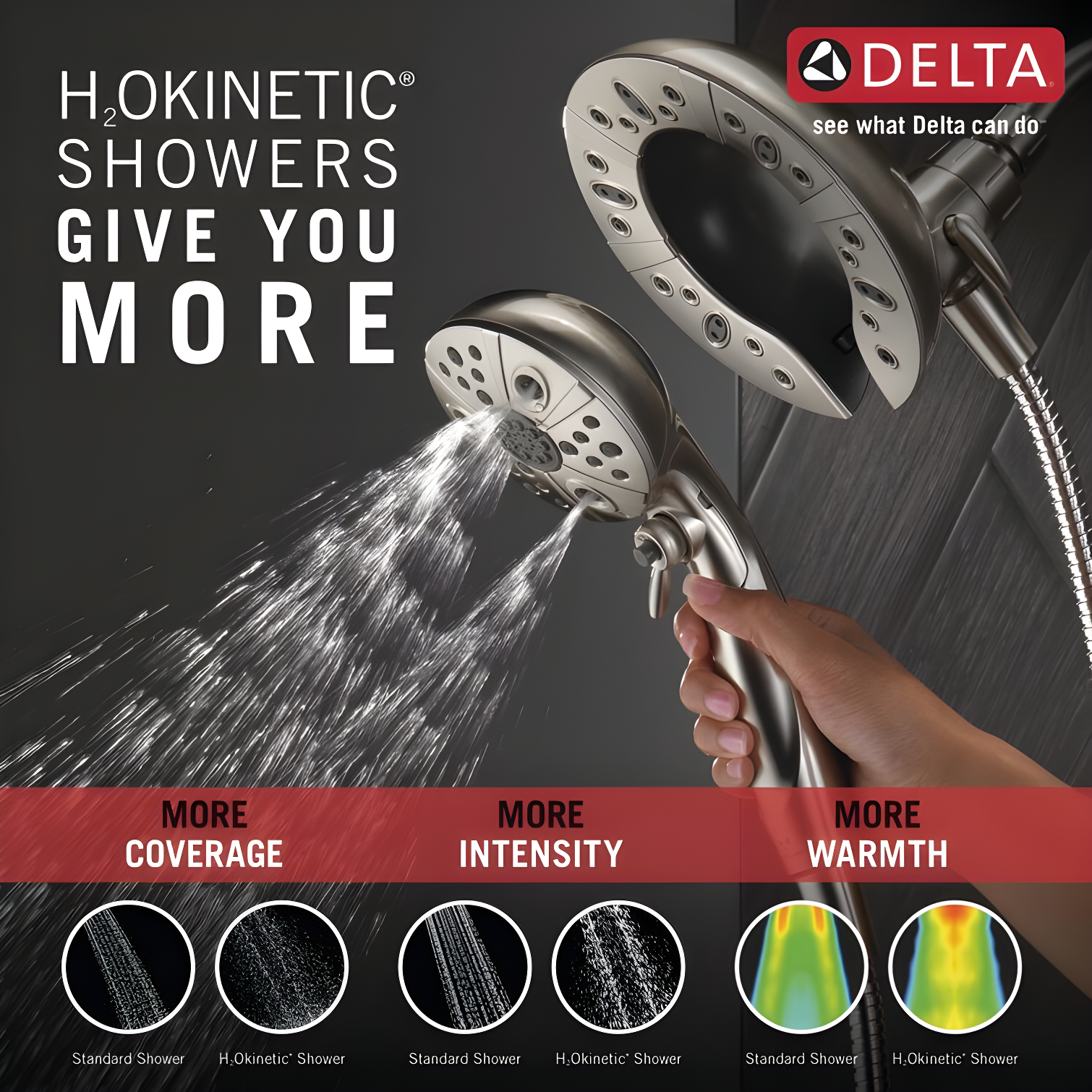 Vesna Single-Function Tub Shower Faucet Set, Shower Trim Kit with In2ition Shower Head and Valve