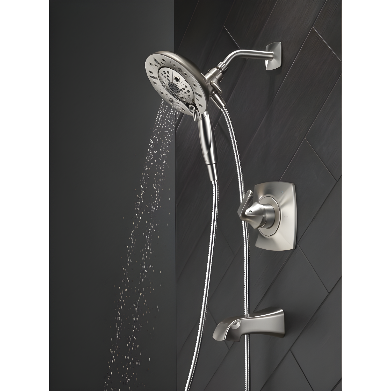 Vesna Single-Function Tub Shower Faucet Set, Shower Trim Kit with In2ition Shower Head and Valve