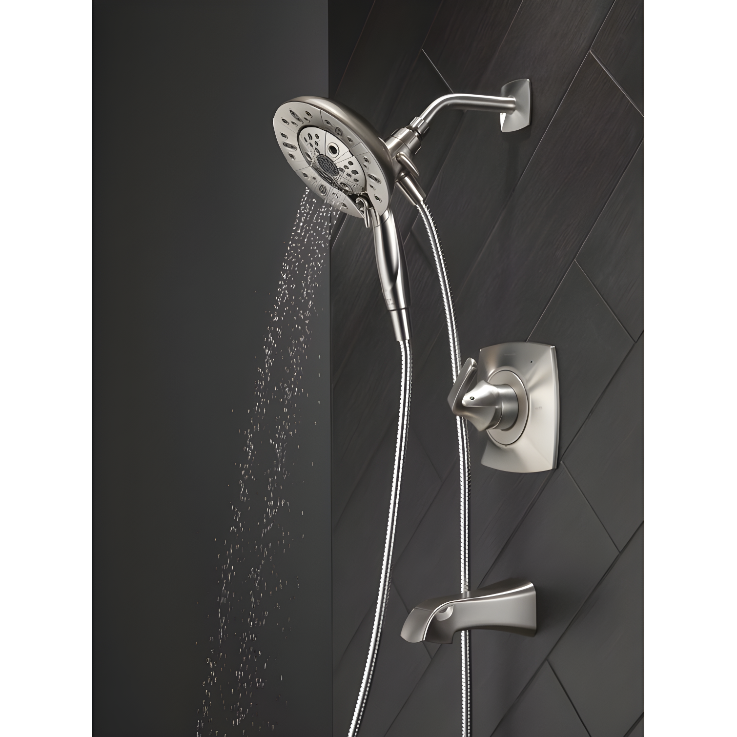 Vesna Single-Function Tub Shower Faucet Set, Shower Trim Kit with In2ition Shower Head and Valve