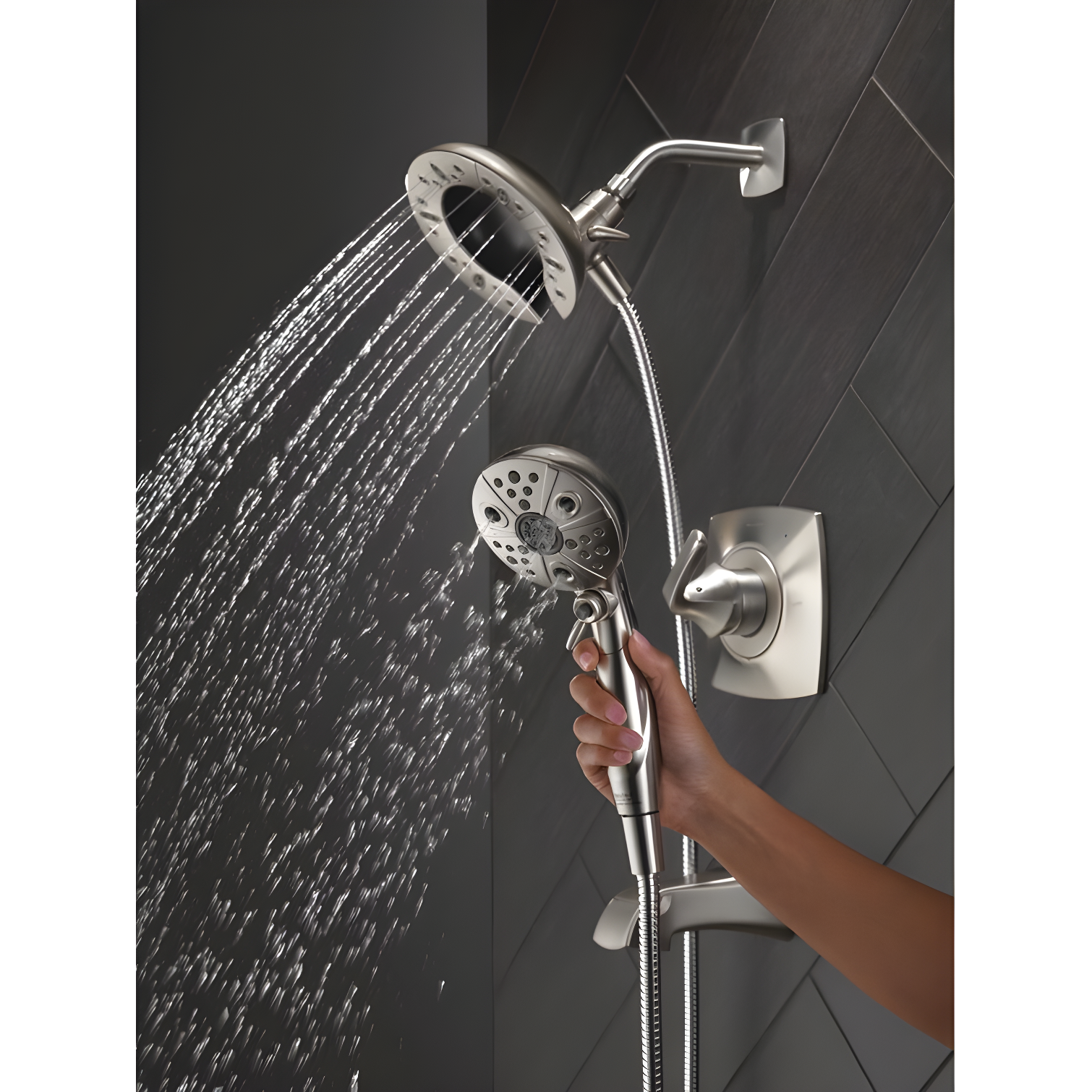 Vesna Single-Function Tub Shower Faucet Set, Shower Trim Kit with In2ition Shower Head and Valve