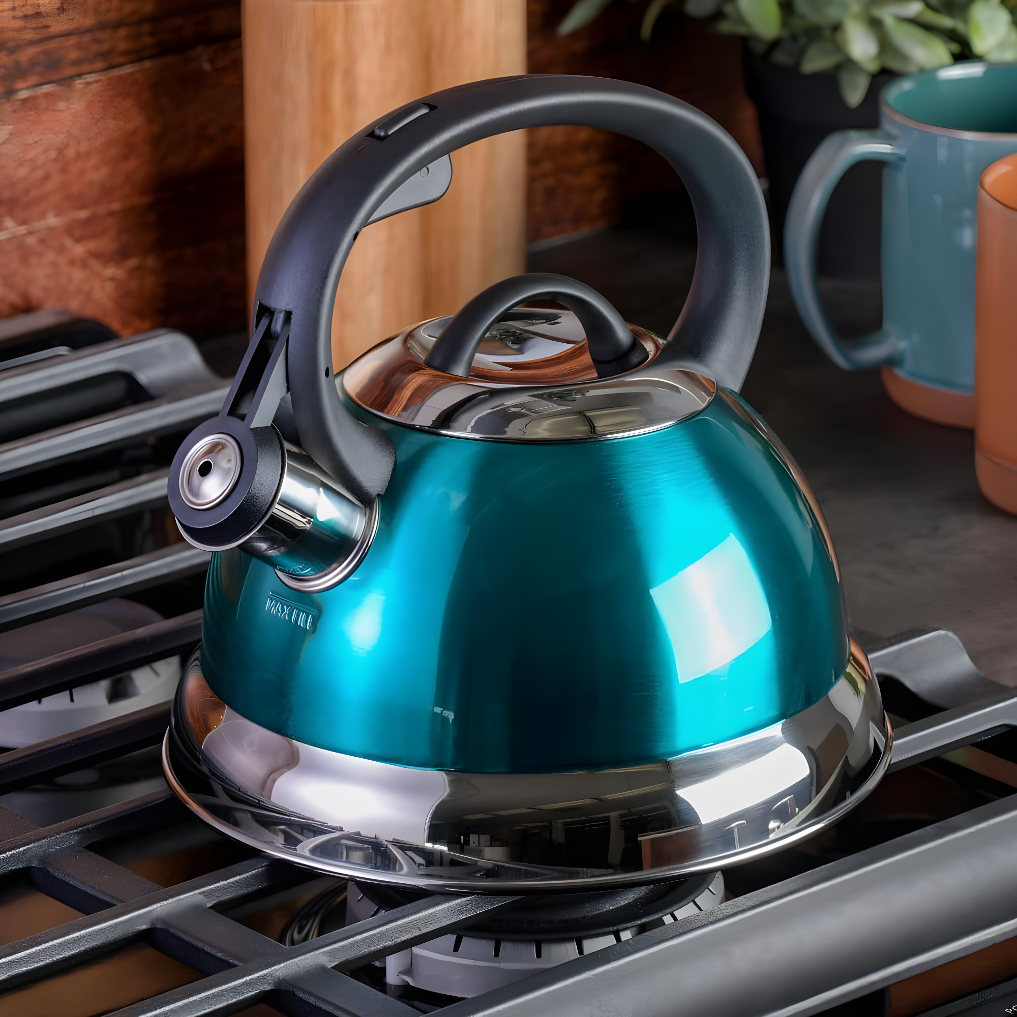 Mr. Coffee Mr. Coffee Flintshire 1.75 Quart Whistling Stovetop Tea Kettle In Blue