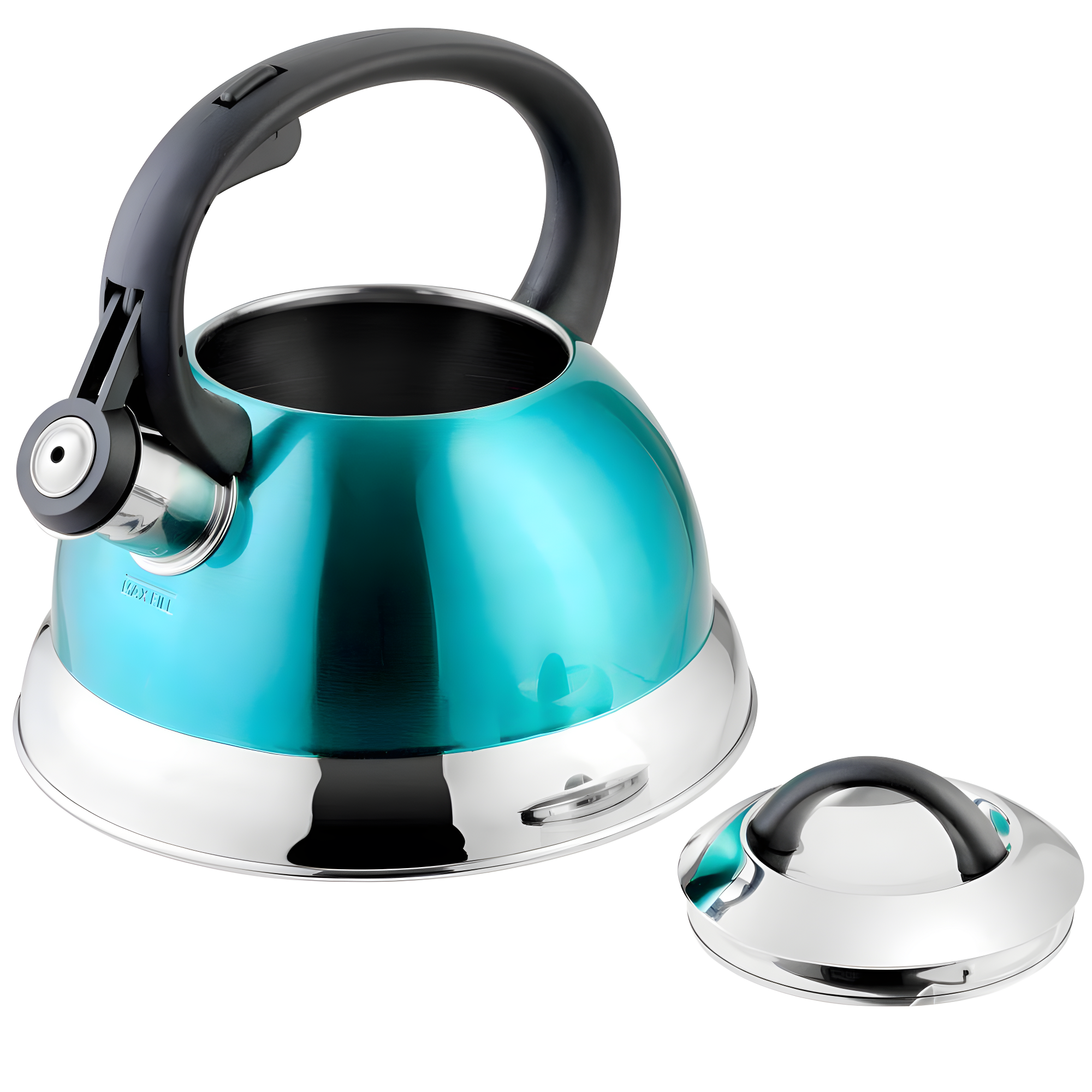 Mr. Coffee Mr. Coffee Flintshire 1.75 Quart Whistling Stovetop Tea Kettle In Blue