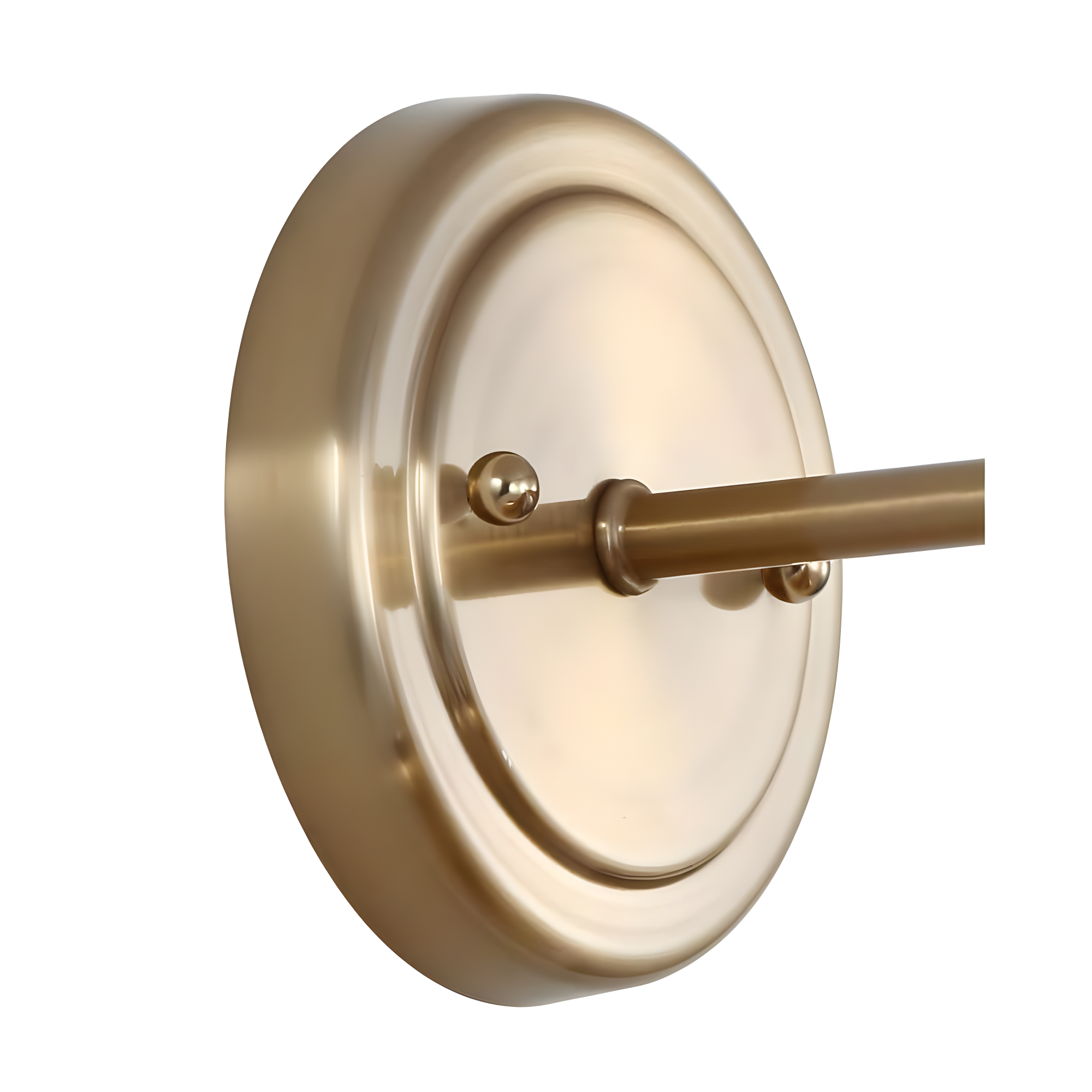 August 7.75 in. Metal Shade Brass Gold Vanity Light