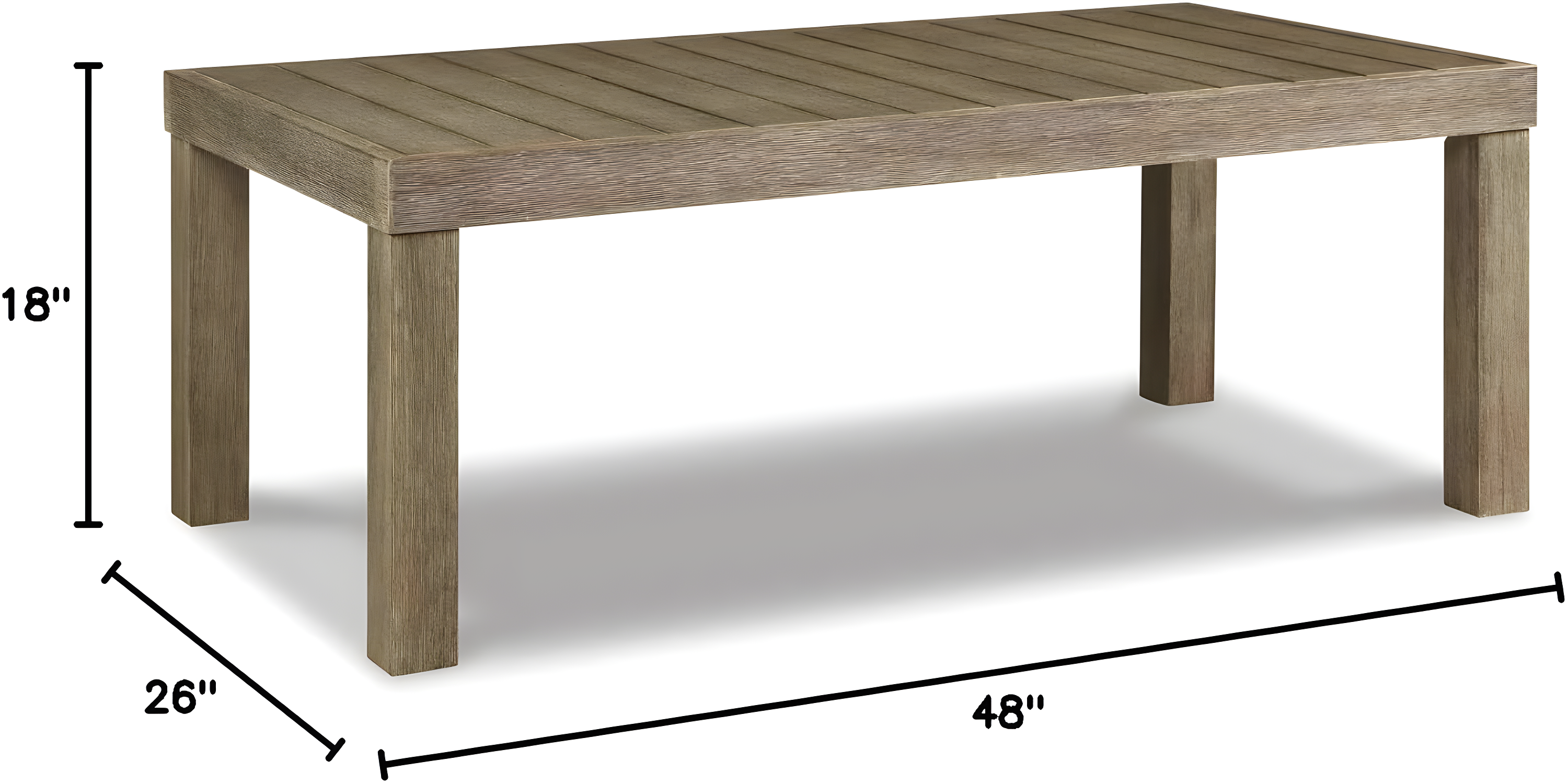 Viva Furniture Rectangular Eucalyptus Outdoor Coffee Table