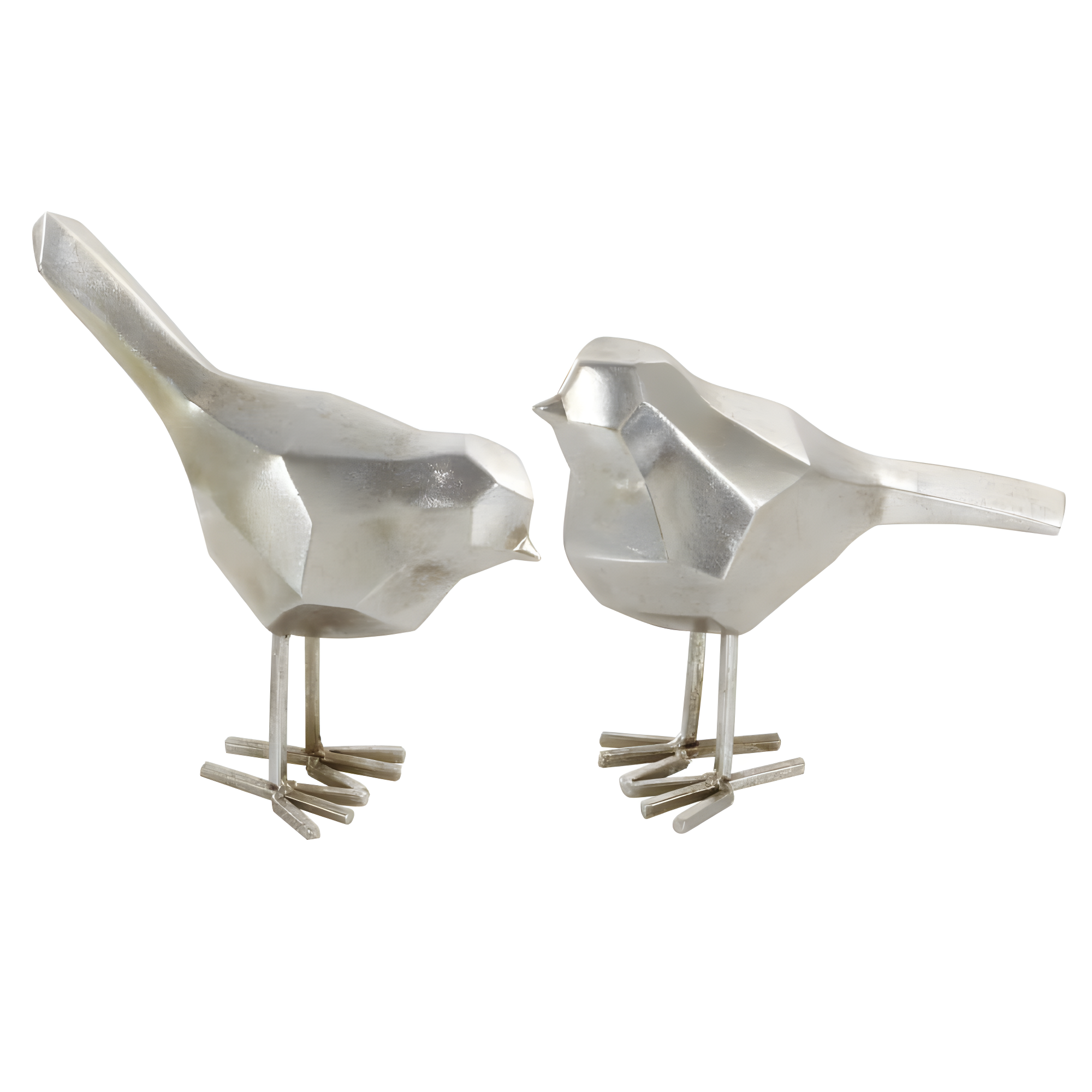 Polystone Bird Decorative Sculpture with Origami Accents