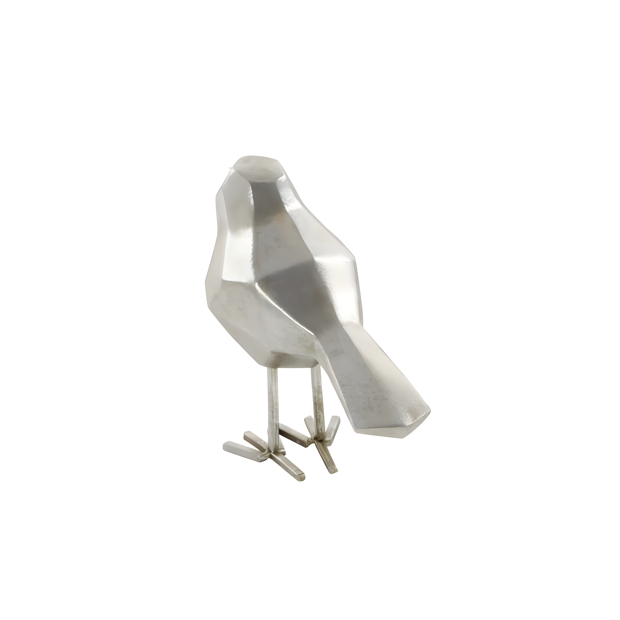 Polystone Bird Decorative Sculpture with Origami Accents