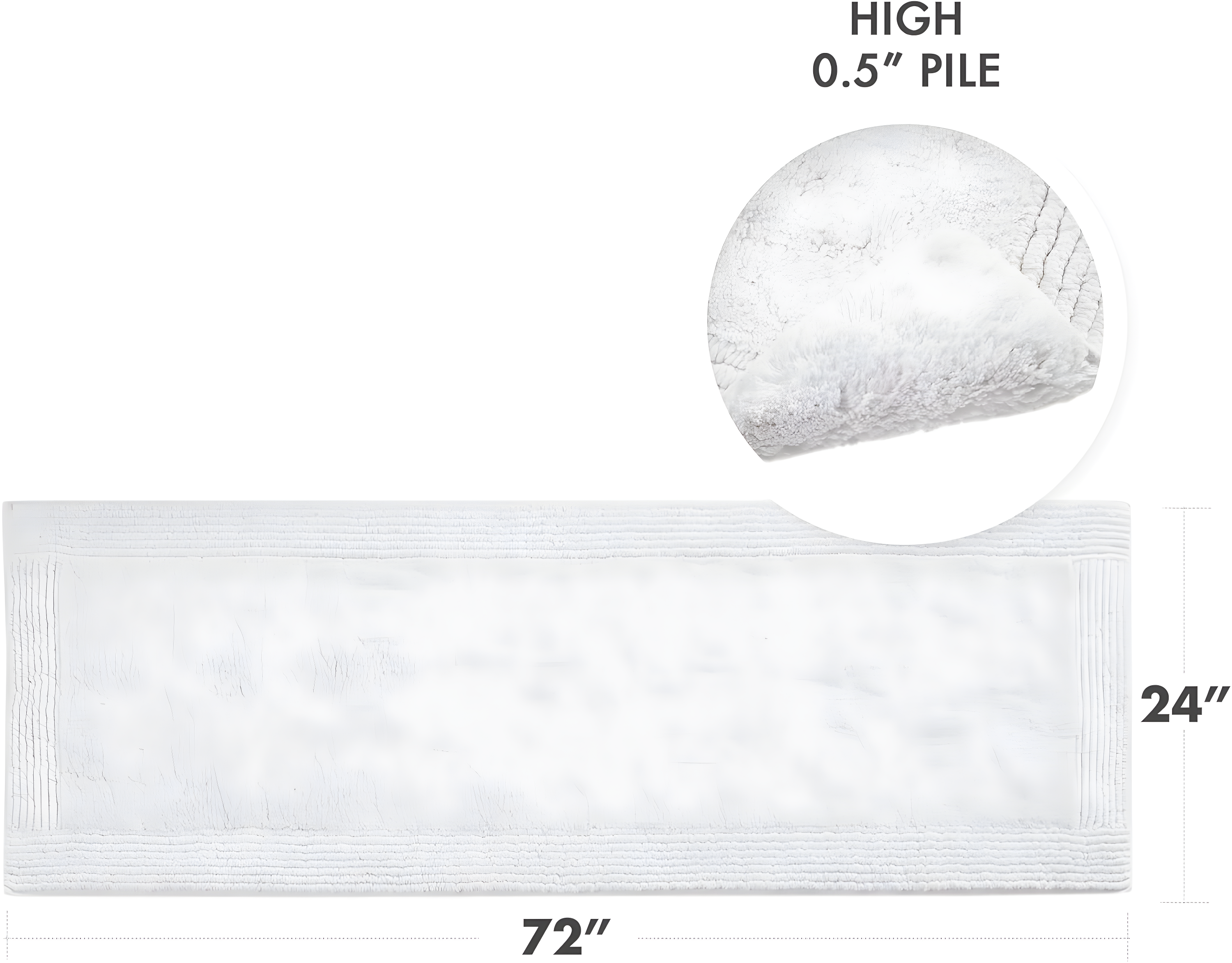 Madison Park Signature Splendor 100% Cotton Tufted 3000 GSM Reversible Bath Rug