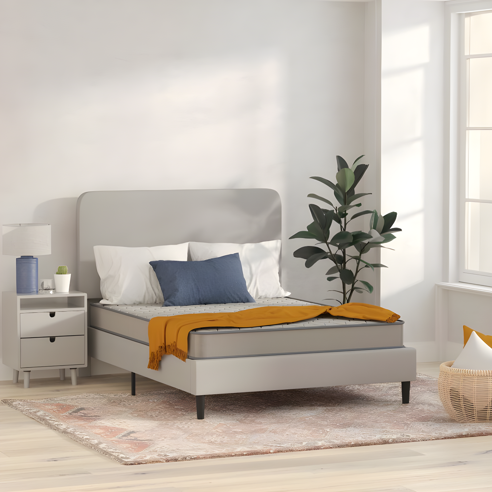 Flash Furniture Capri Comfortable Sleep 6 Inch CertiPUR-US Certified Spring Mattress, Full Mattress in a Box