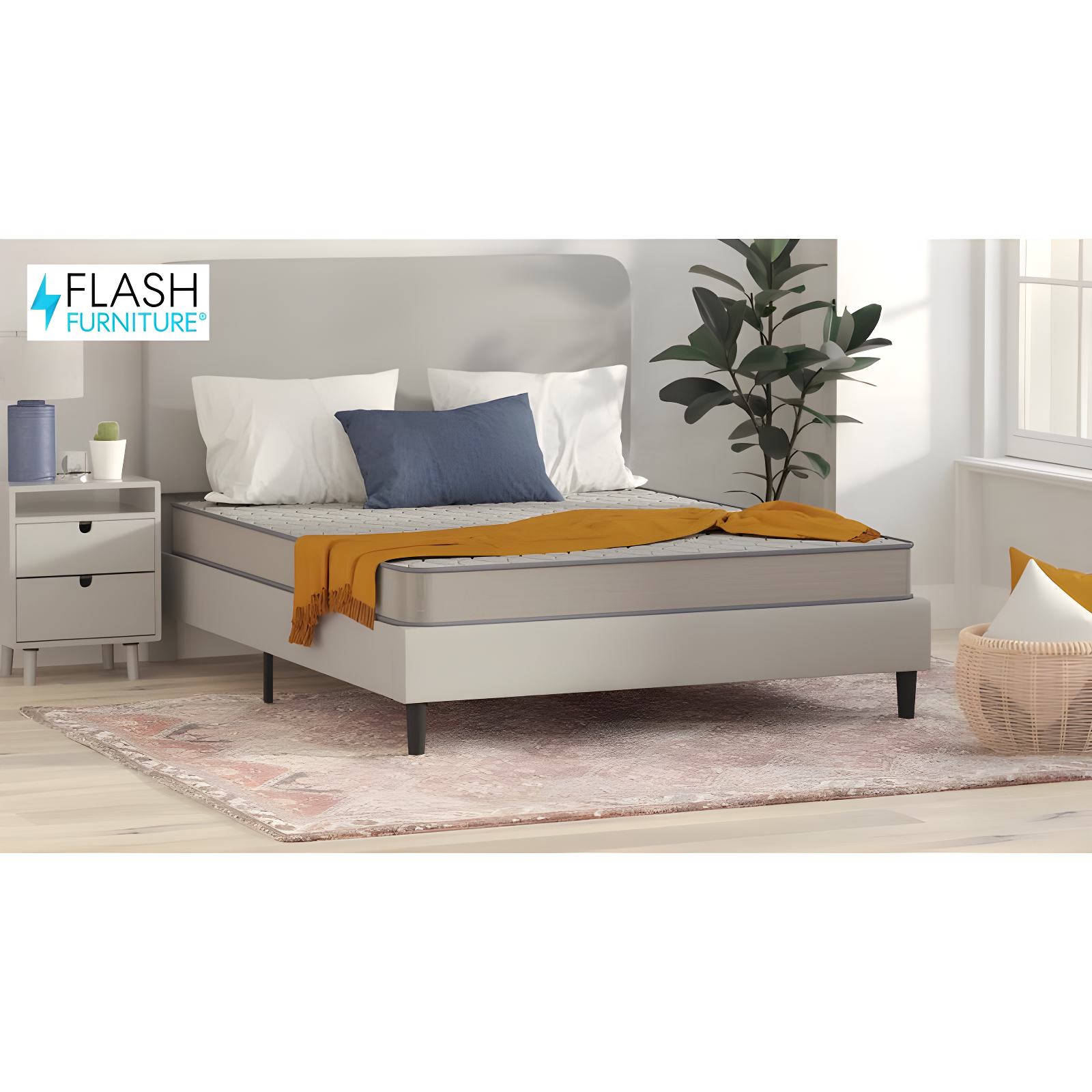 Flash Furniture Capri Comfortable Sleep 6 Inch CertiPUR-US Certified Spring Mattress, Full Mattress in a Box