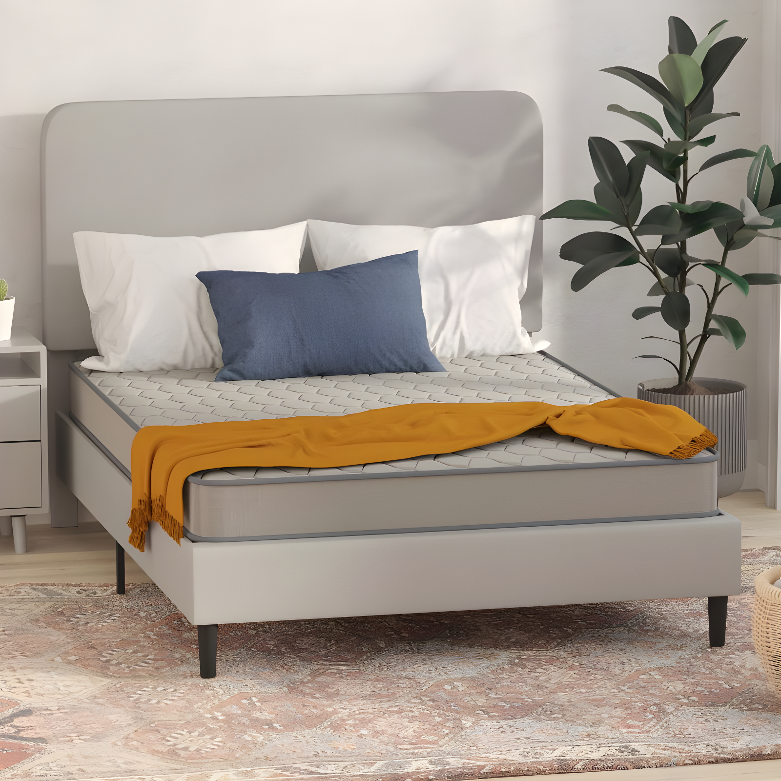 Flash Furniture Capri Comfortable Sleep 6 Inch CertiPUR-US Certified Spring Mattress, Full Mattress in a Box