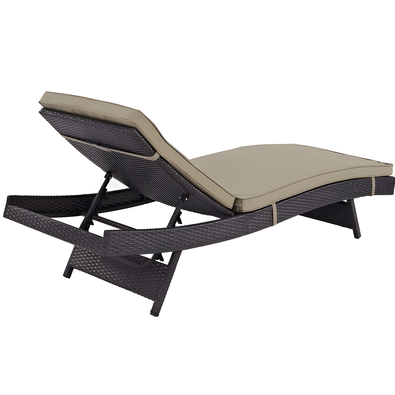 Modway Convene Outdoor Patio ChaiseSet of 2 in Espresso Mocha