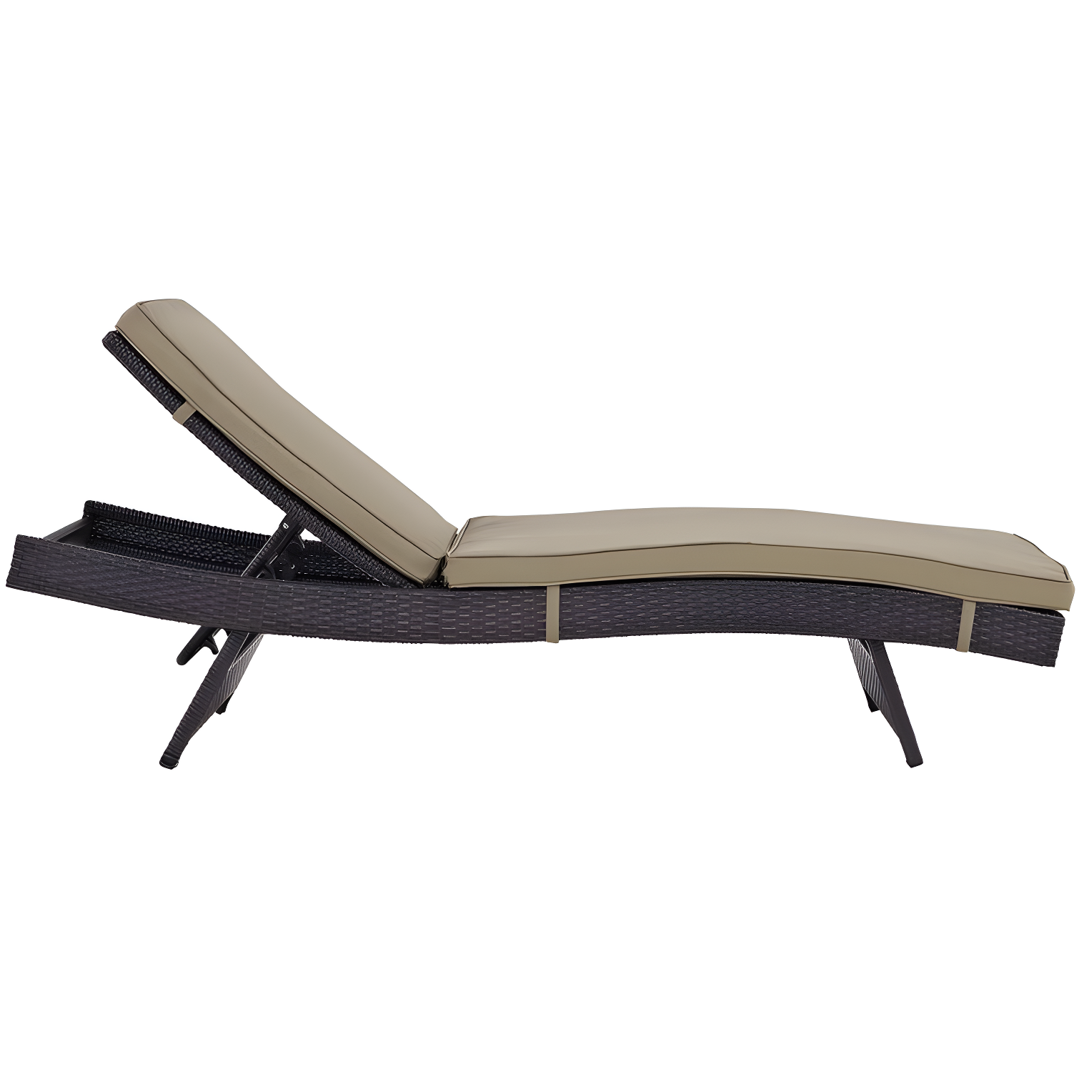 Modway Convene Outdoor Patio ChaiseSet of 2 in Espresso Mocha
