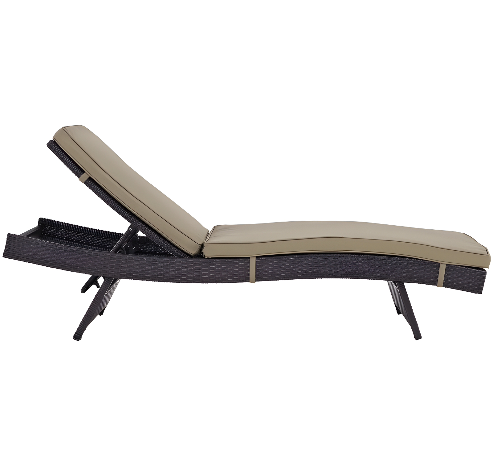 Modway Convene Outdoor Patio ChaiseSet of 2 in Espresso Mocha