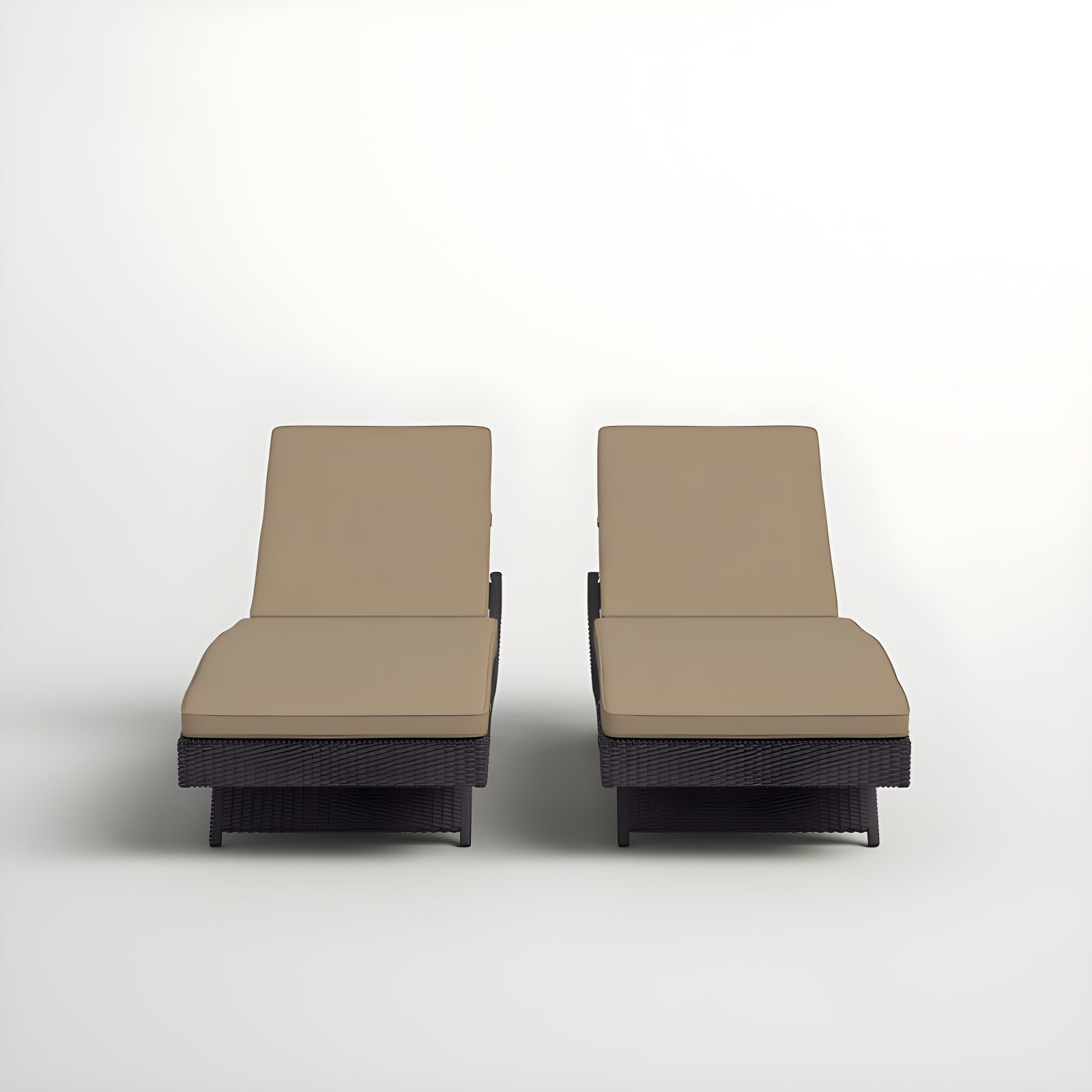 Modway Convene Outdoor Patio ChaiseSet of 2 in Espresso Mocha
