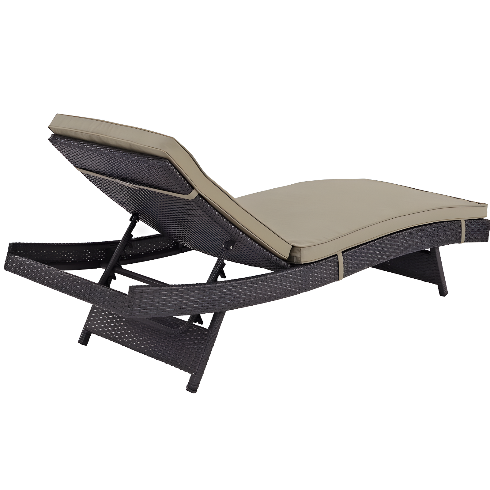 Modway Convene Outdoor Patio ChaiseSet of 2 in Espresso Mocha