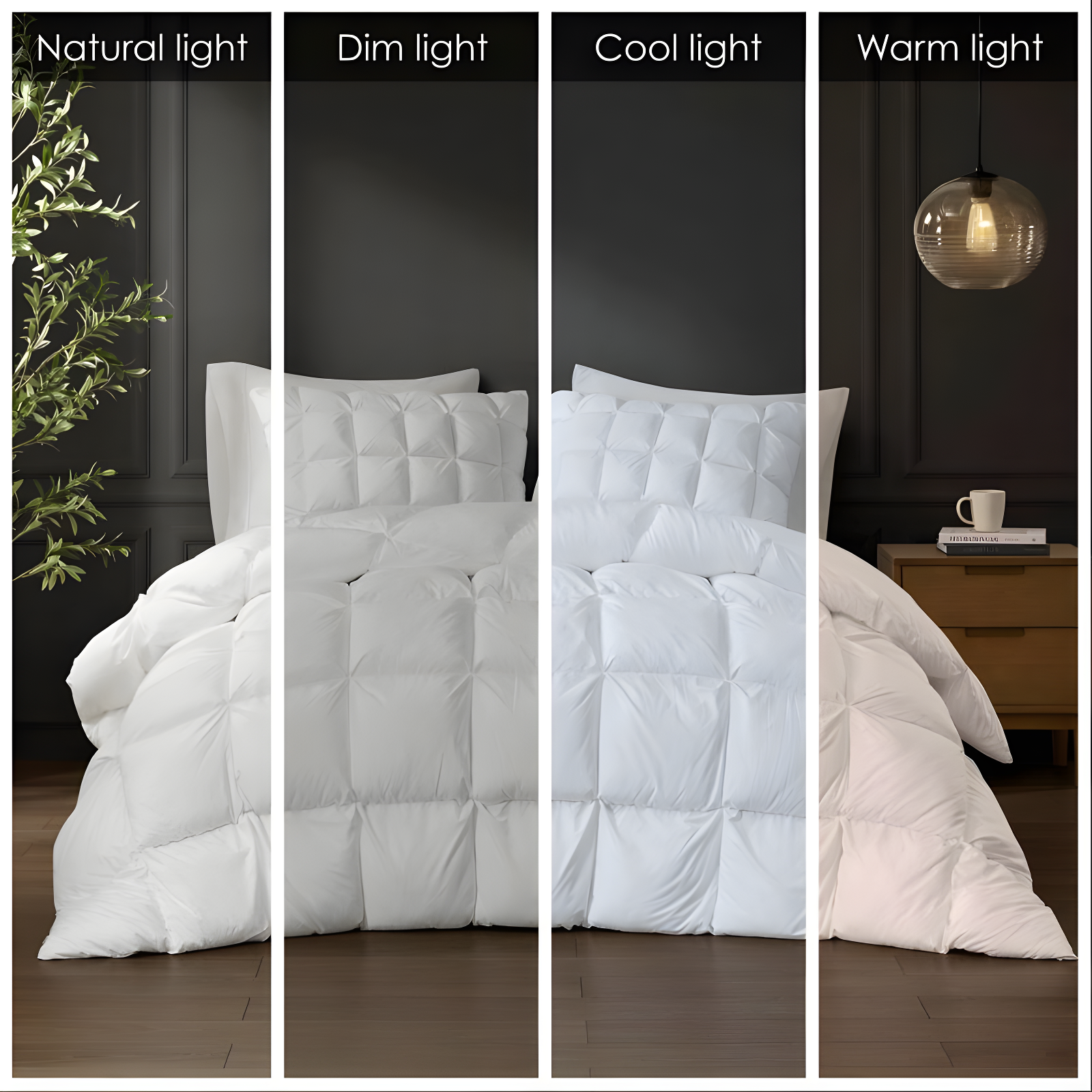 Full/Queen Stay Puffed Overfilled Down Alternative Comforter White - Madison Park