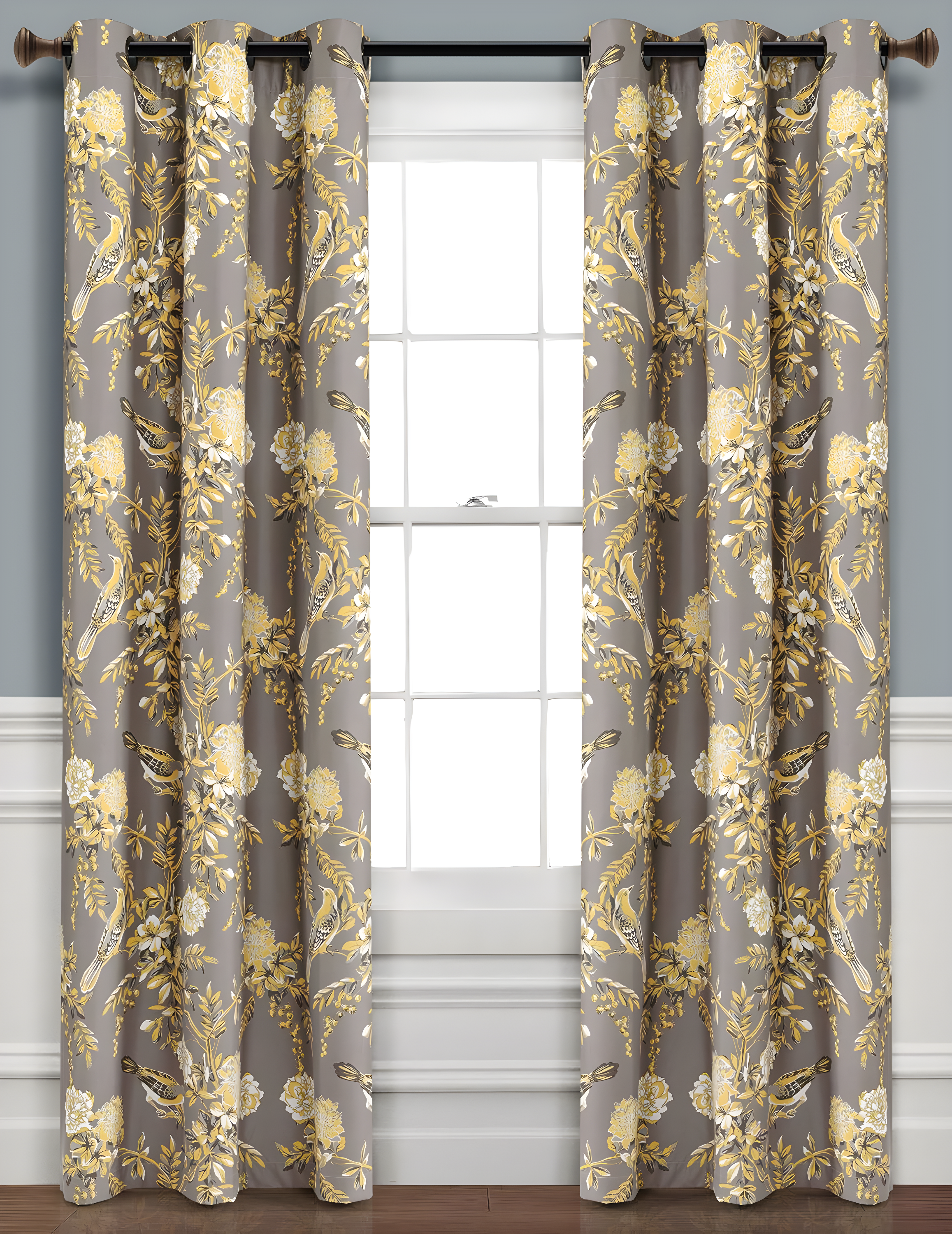 Lush Decor Foreston Floral Max Blackout Thermal Curtain Panels (Set of 2)