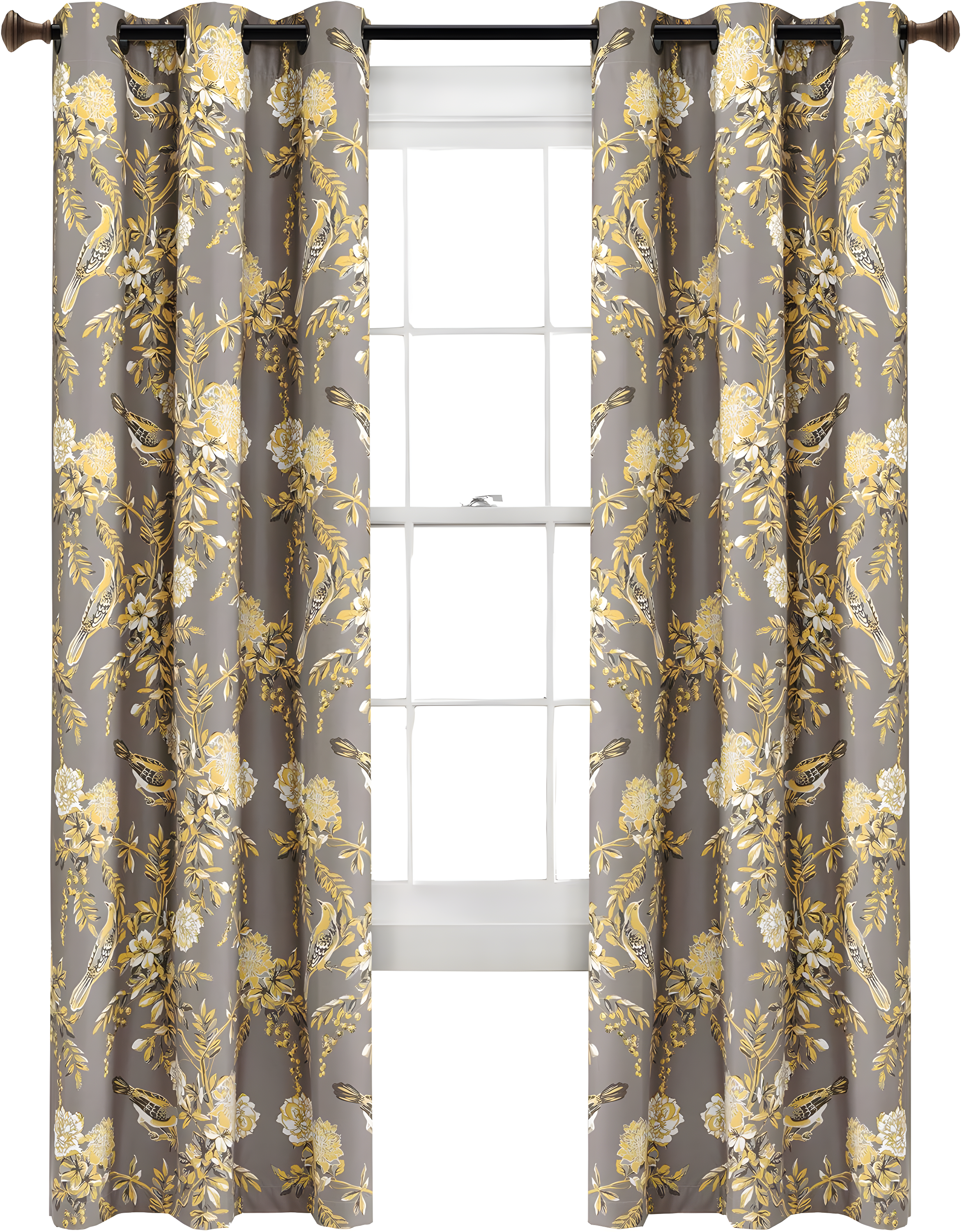 Lush Decor Foreston Floral Max Blackout Thermal Curtain Panels (Set of 2)
