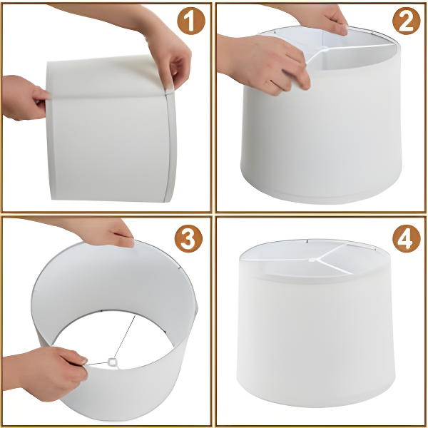 Lamp Shades Set of 2, Drum Lamp Shades for Table Lamps 11.6" Top x 12.6" Bottom x 9.8" High (Spider Fitter), Natural Linen Medium Lampshades for Floor Lamps Bedside Lamps, Beige