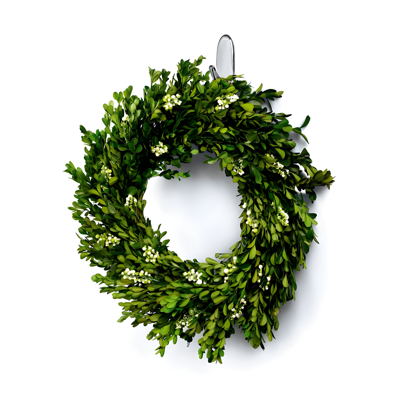 Command Medium Sized Decorative Hooks Clear: Adhesive Hooks for Wreaths, Outdoor Use, 2 Pack, 2 lb Capacity