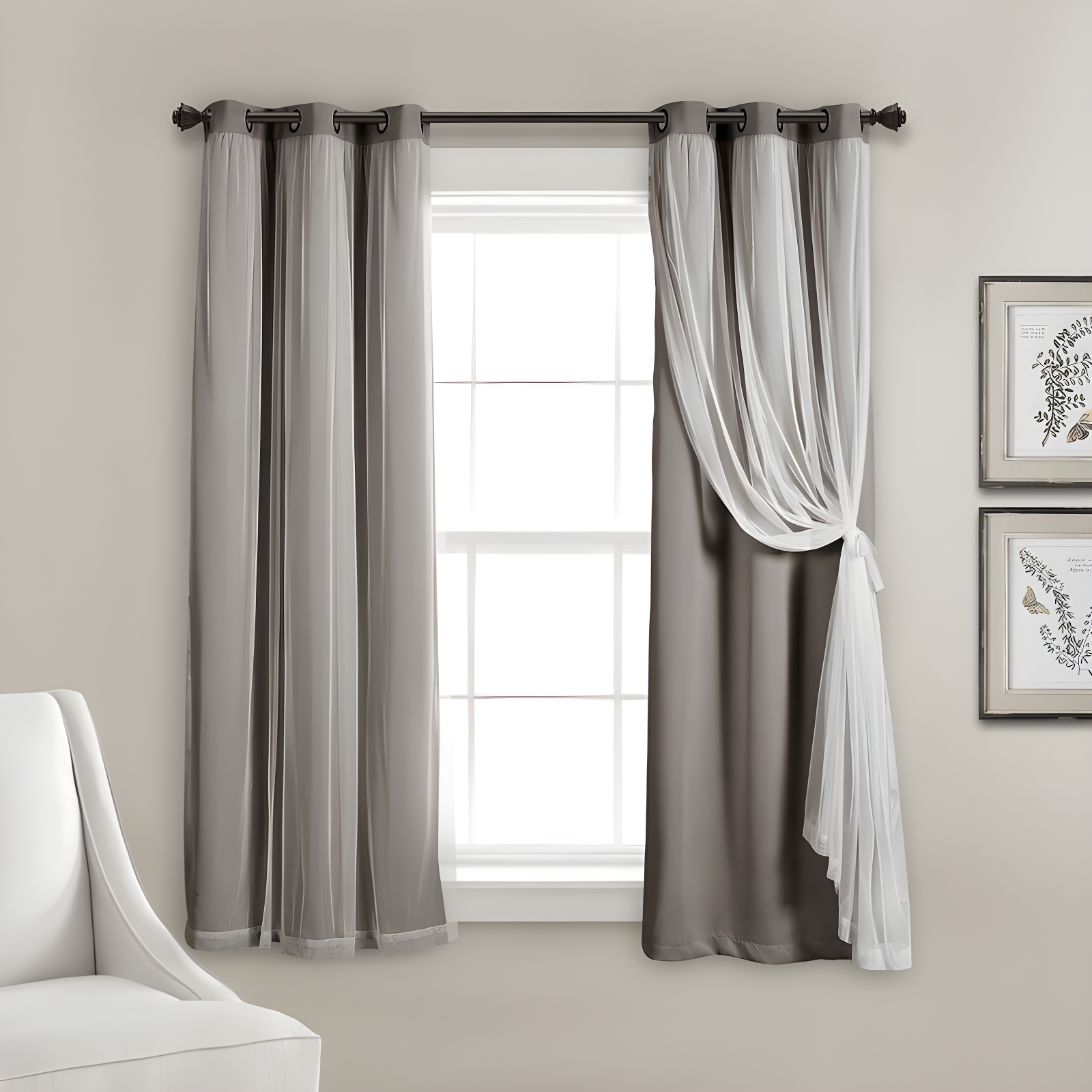 Lush Decor Polyester Blackout Curtain Pair (Set of 2)