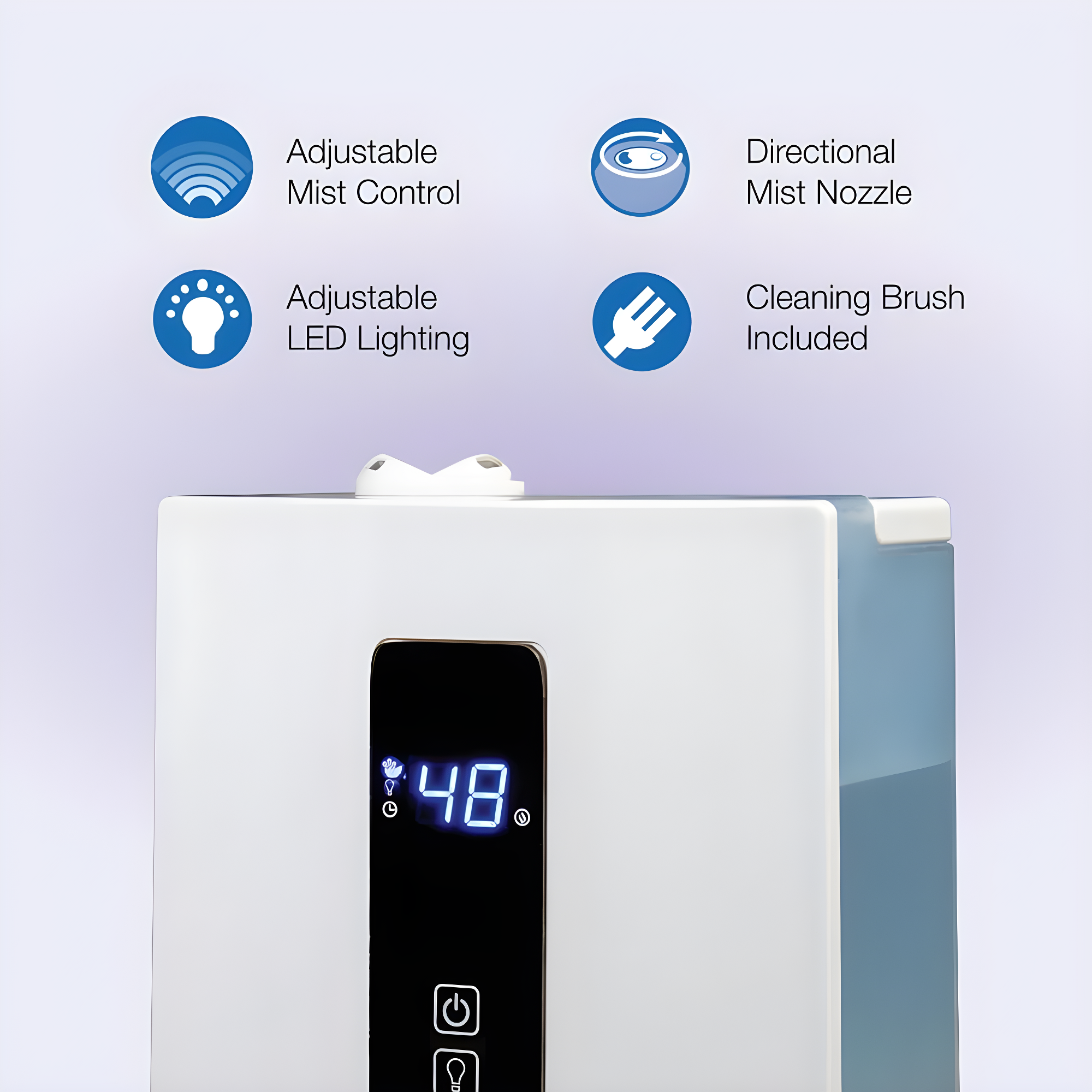 Lasko Lasko Dual Mist Ultrasonic Console Humidifier with Adjustable Humidistat