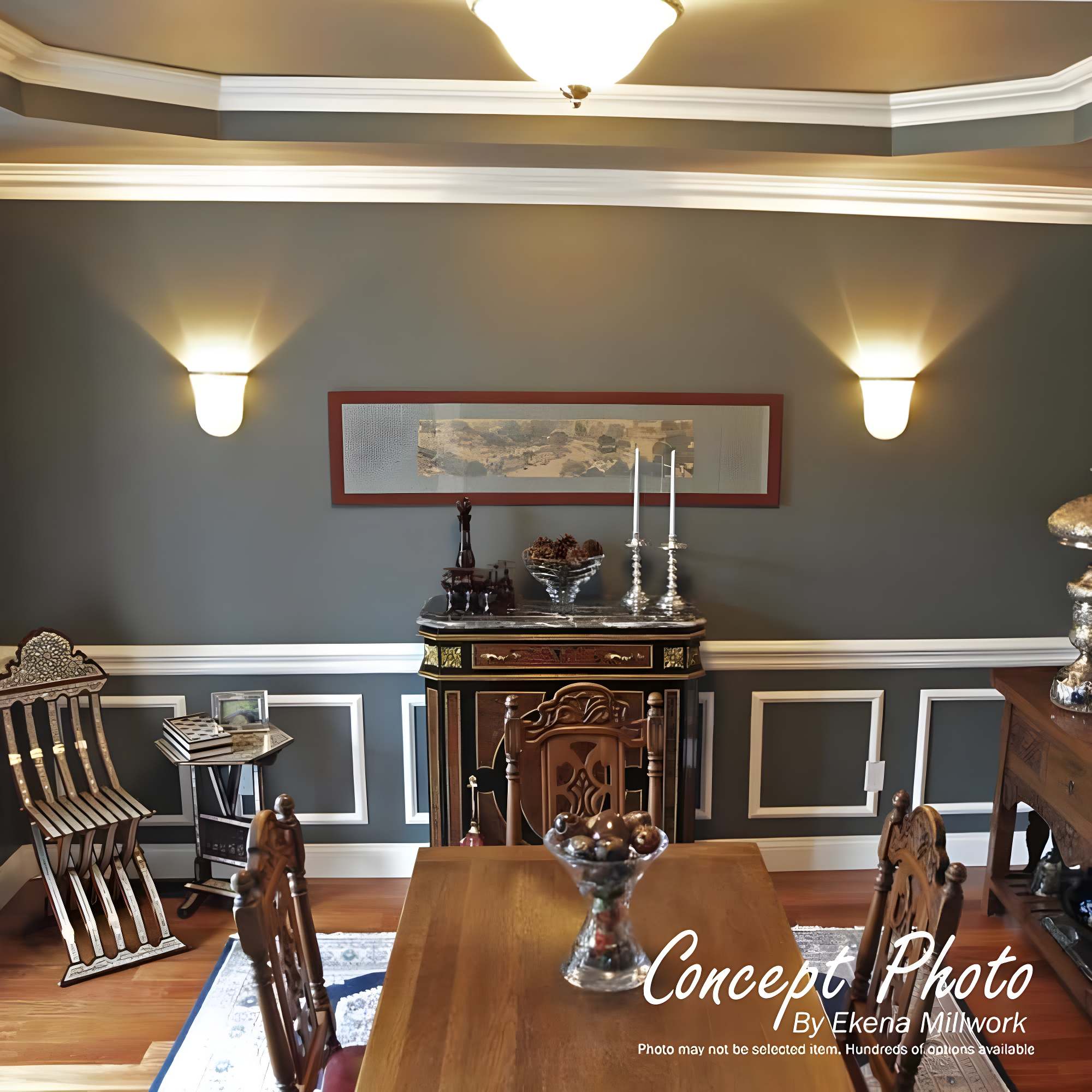 Ekena Millwork 8"W x 8"H x 3/4"P Seville Panel Moulding Corner