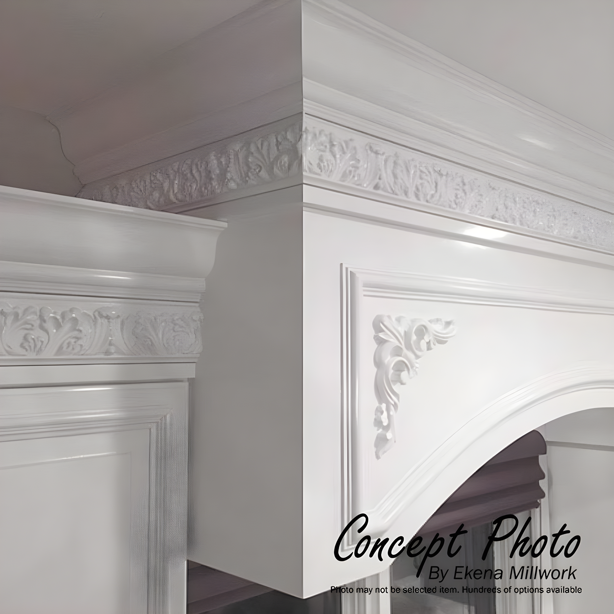 Ekena Millwork 8"W x 8"H x 3/4"P Seville Panel Moulding Corner