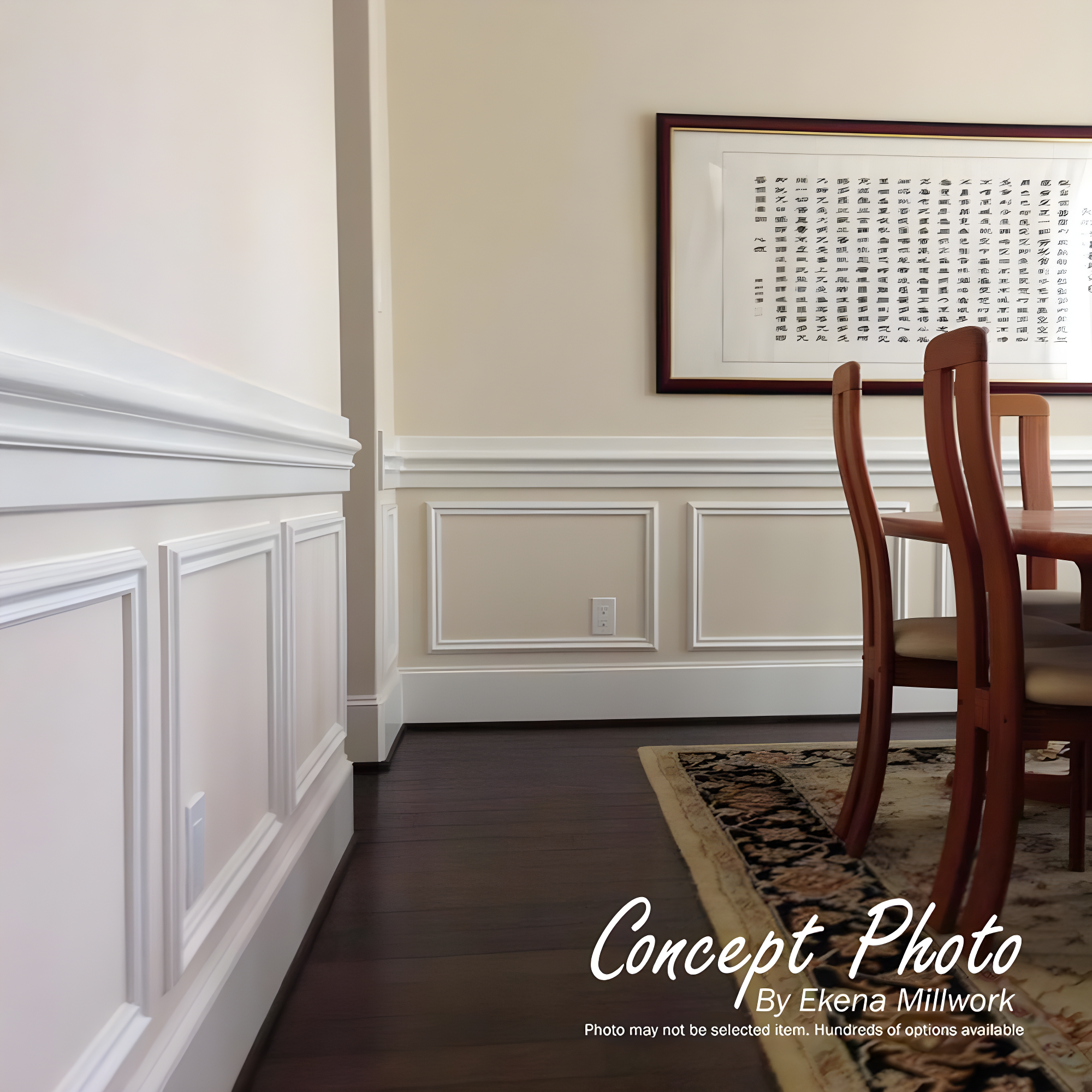 Ekena Millwork 8"W x 8"H x 3/4"P Seville Panel Moulding Corner