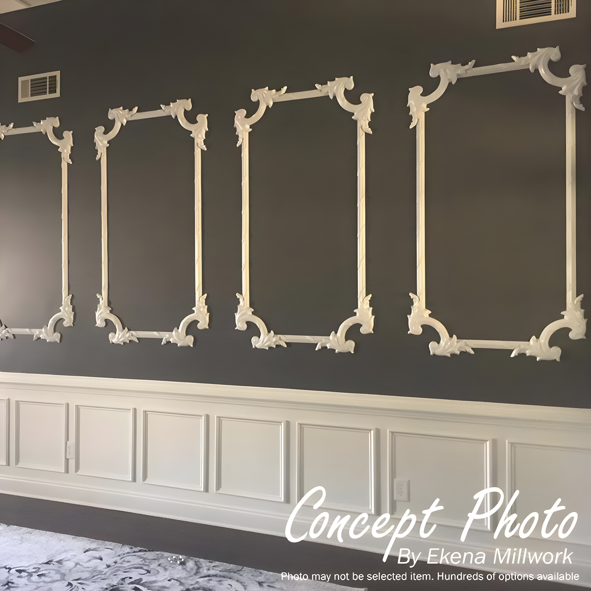 Ekena Millwork 8"W x 8"H x 3/4"P Seville Panel Moulding Corner