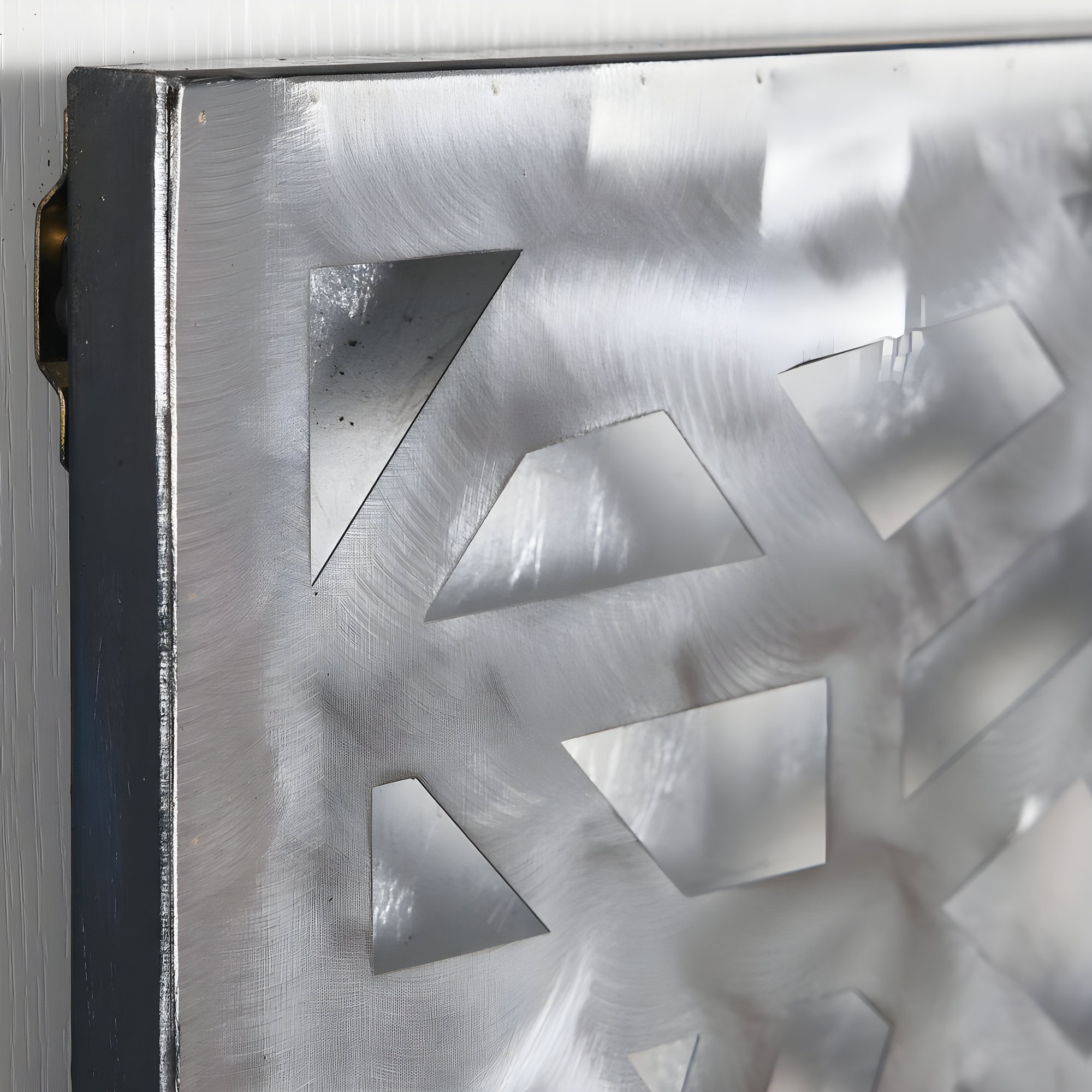 Empire Art Direct PSL-19309-3232 'Silver Enigma' Polished Steel Silver Leaf 3D Abstract Metal Wall Art