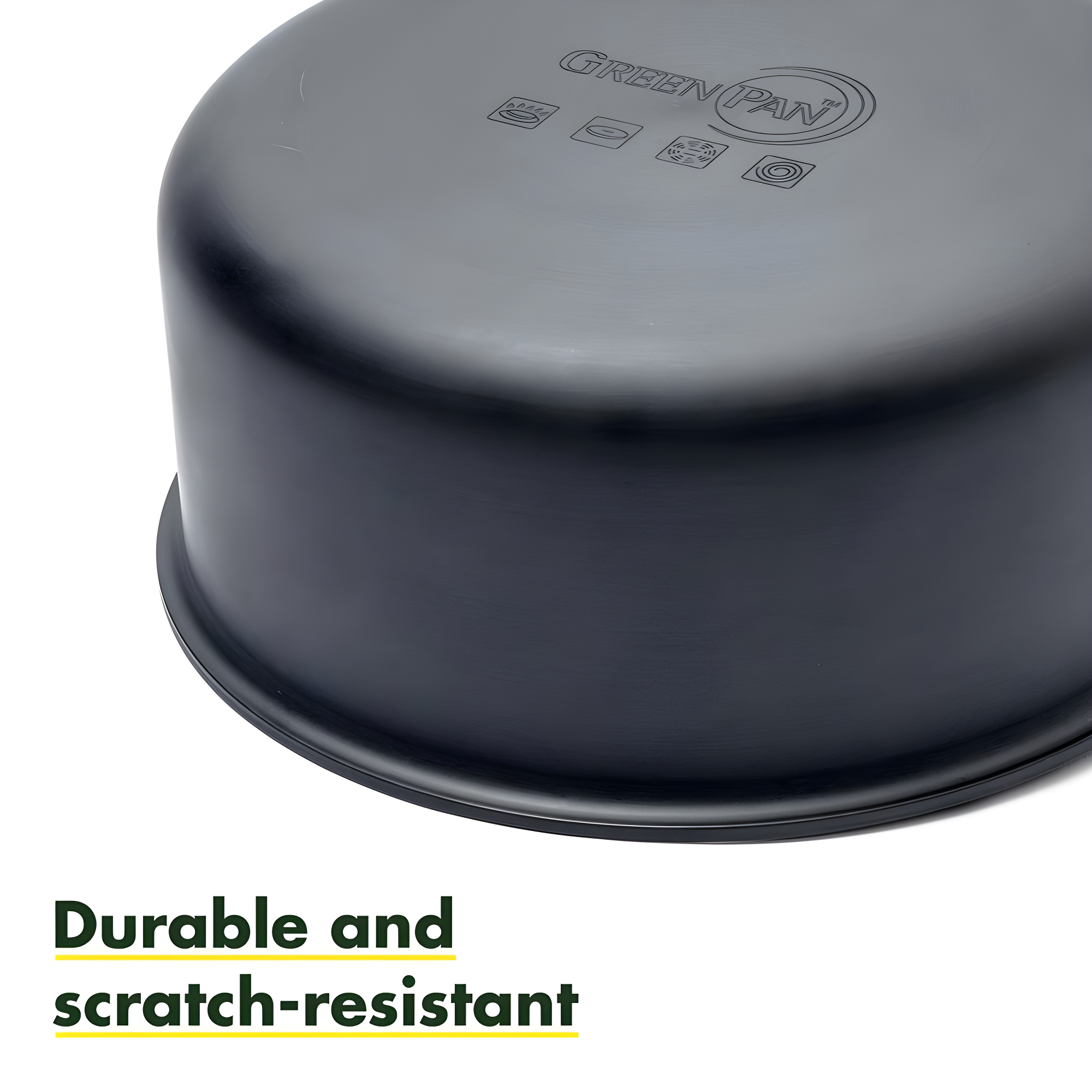 GreenPan GreenPan Chatham Healthy Ceramic Non-stick Covered Saucepan, 3 Quart, Gray