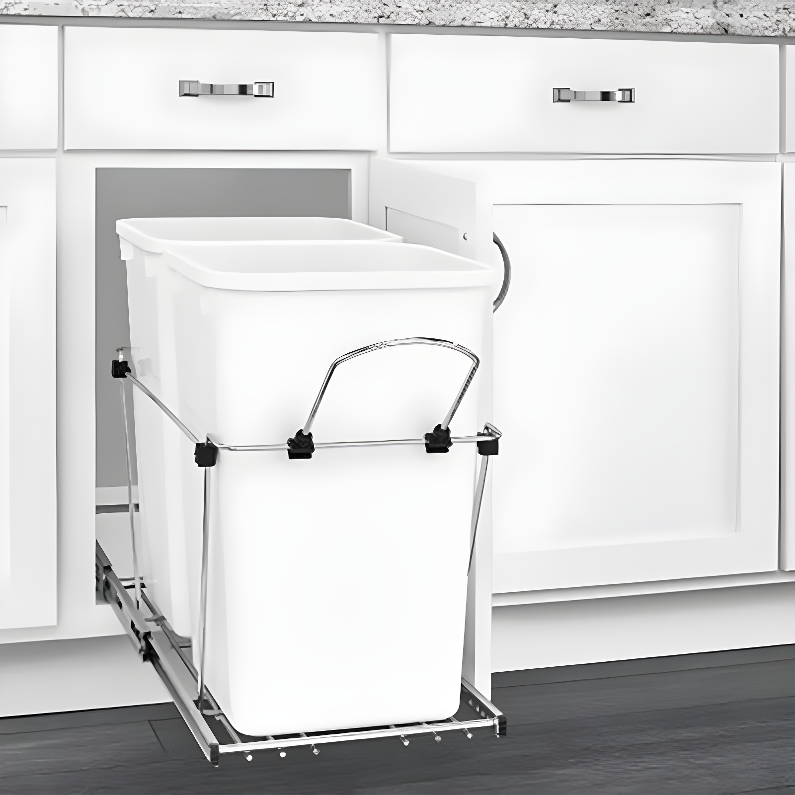 Rev-A-Shelf Double Sliding Pull-Out Waste Bin Containers