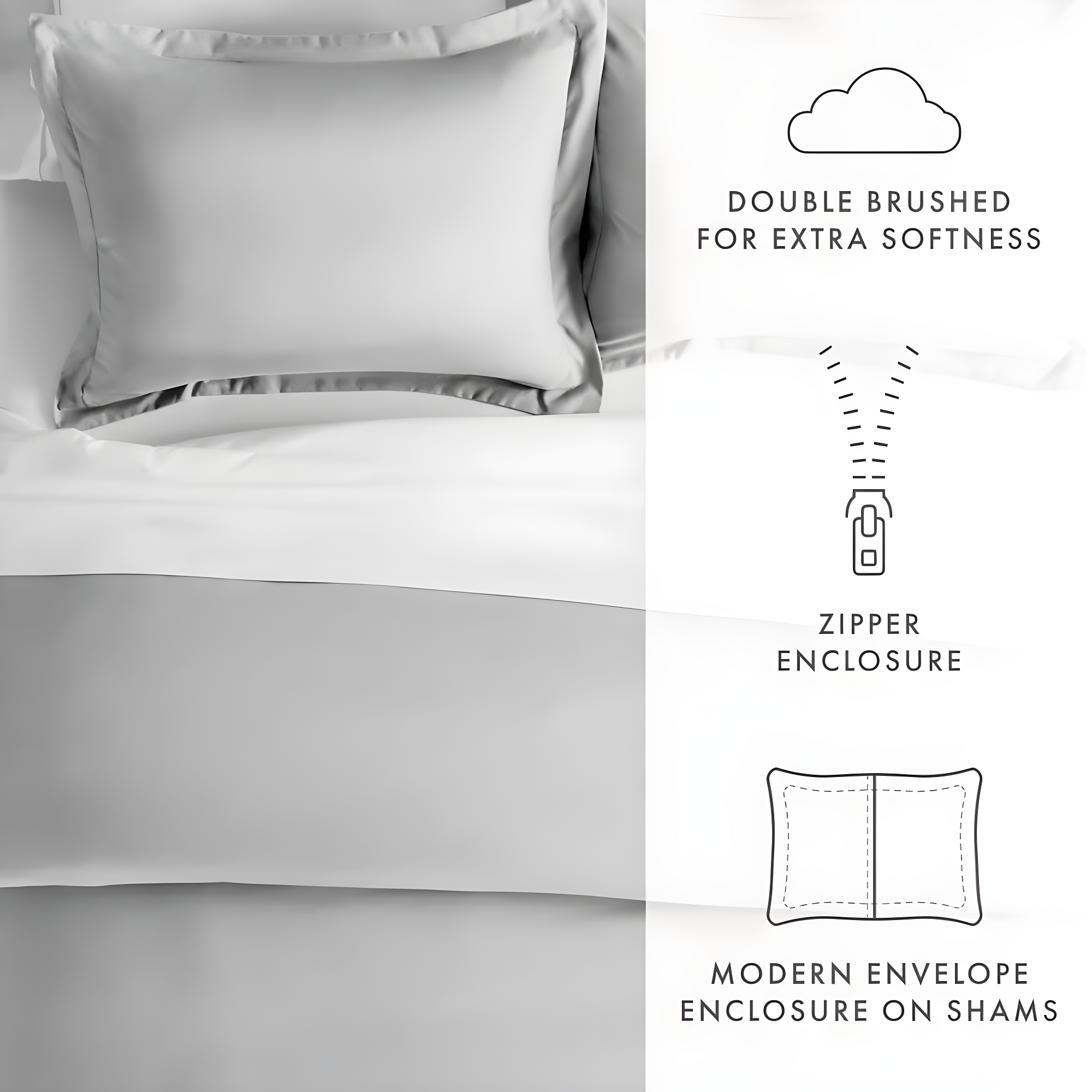 IEnjoy Home Super Soft Double Brushed Duvet Cover Set
