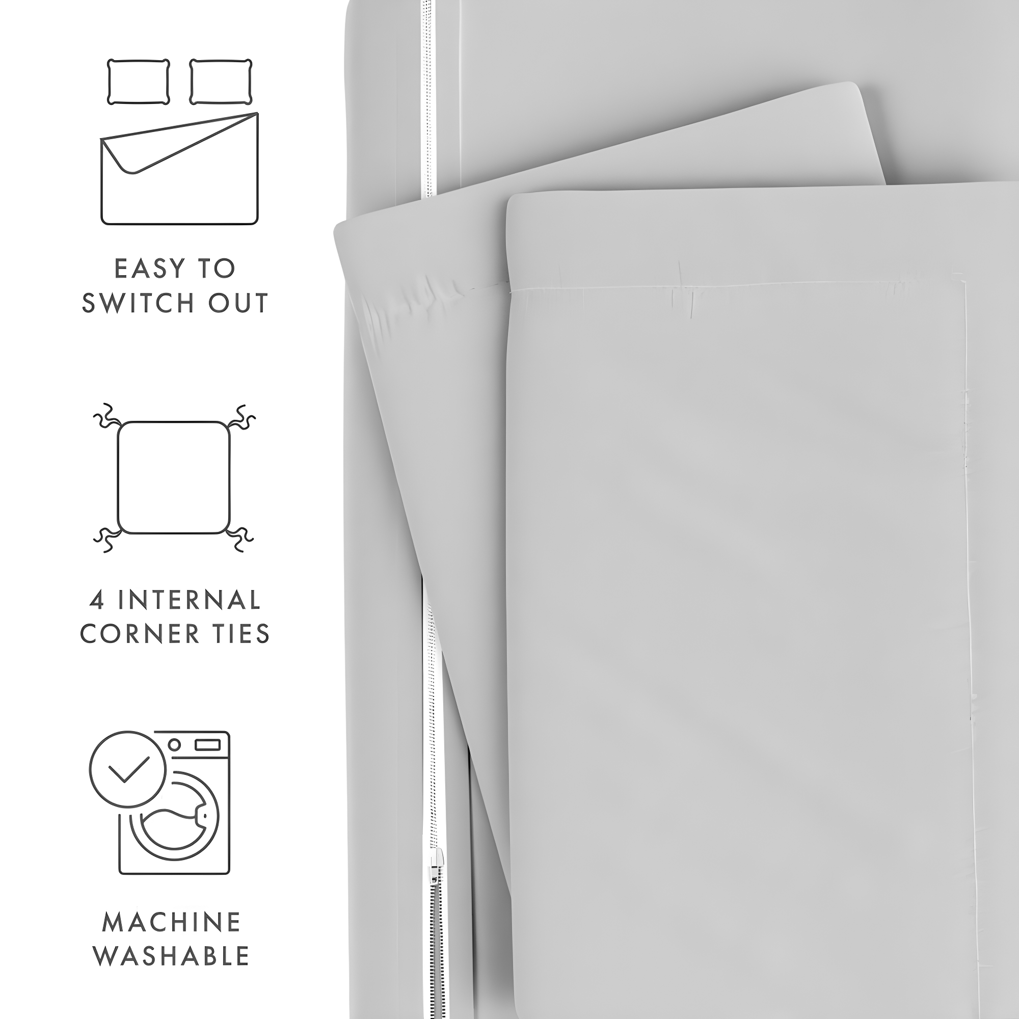 IEnjoy Home Super Soft Double Brushed Duvet Cover Set
