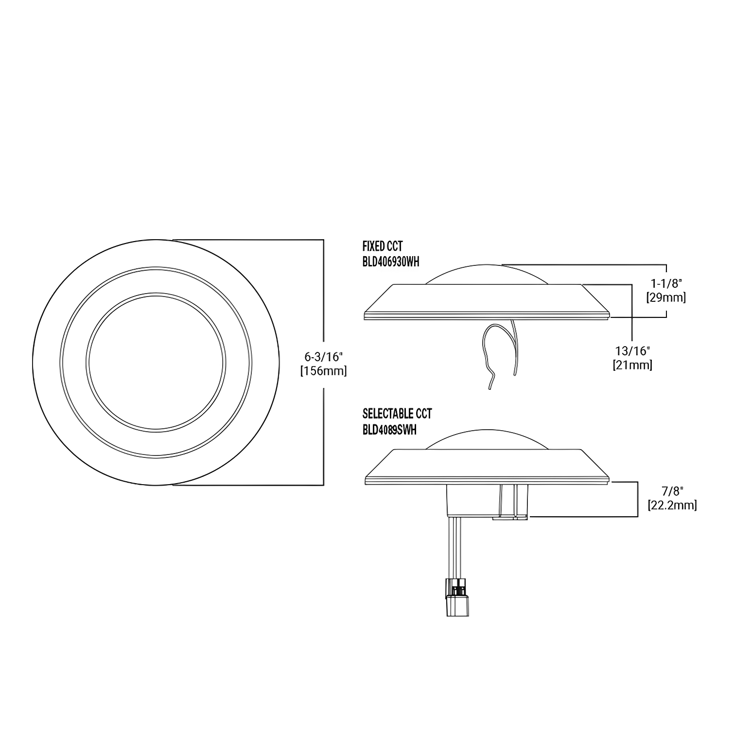 4'' White LED Shower Recessed Trim