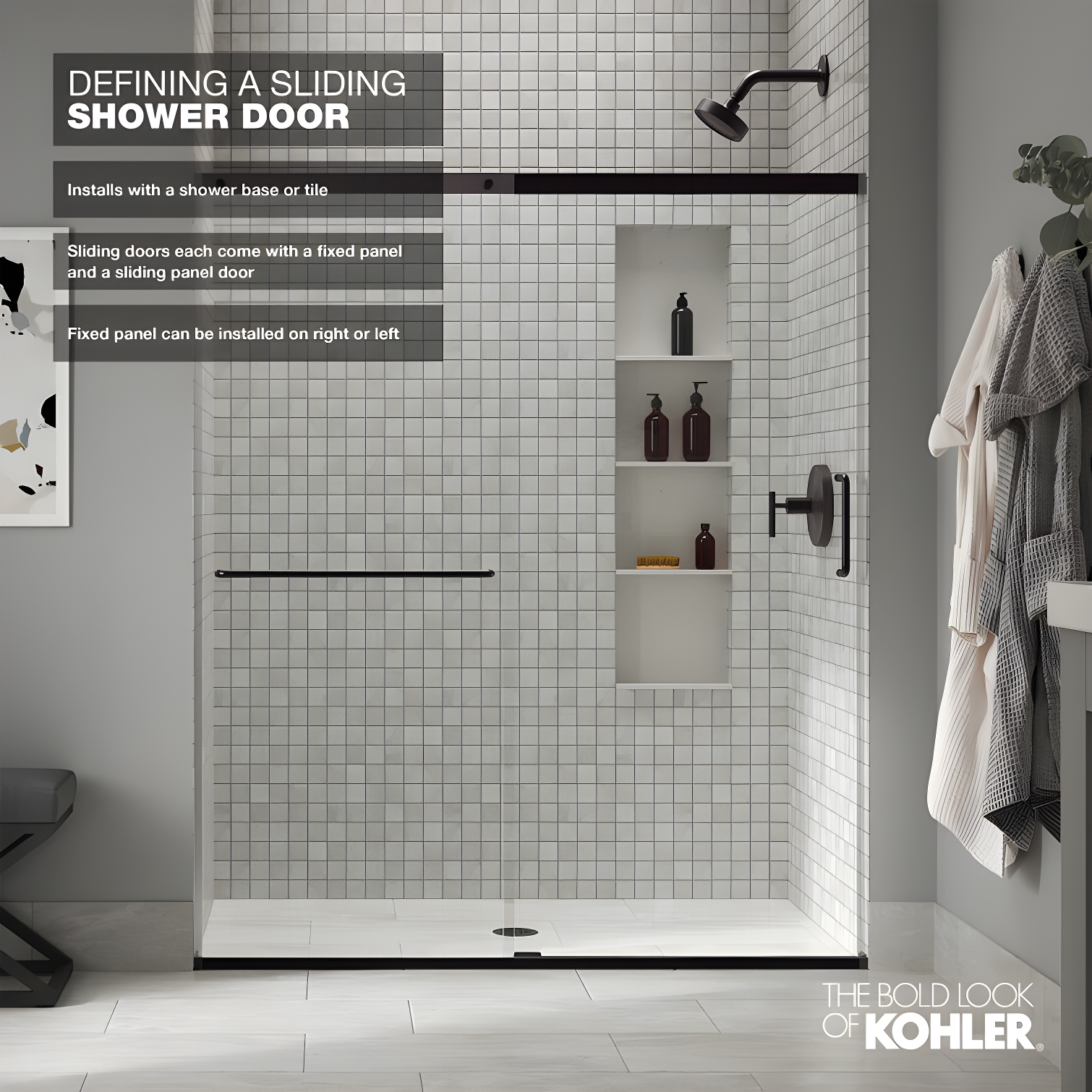 Levity 59.63" x 74" Bypass Shower Door with CleanCoat® Technology