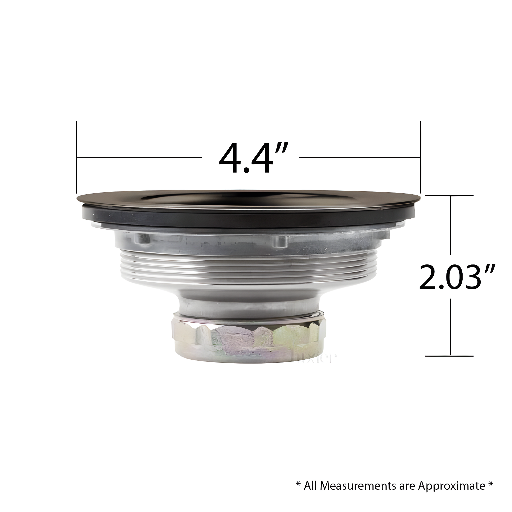 KD-001-O 3 1/2" Drop-In Kitchen/Bar Sink Basket Strainer, Stainless Steel Oil Rubbed Bronze