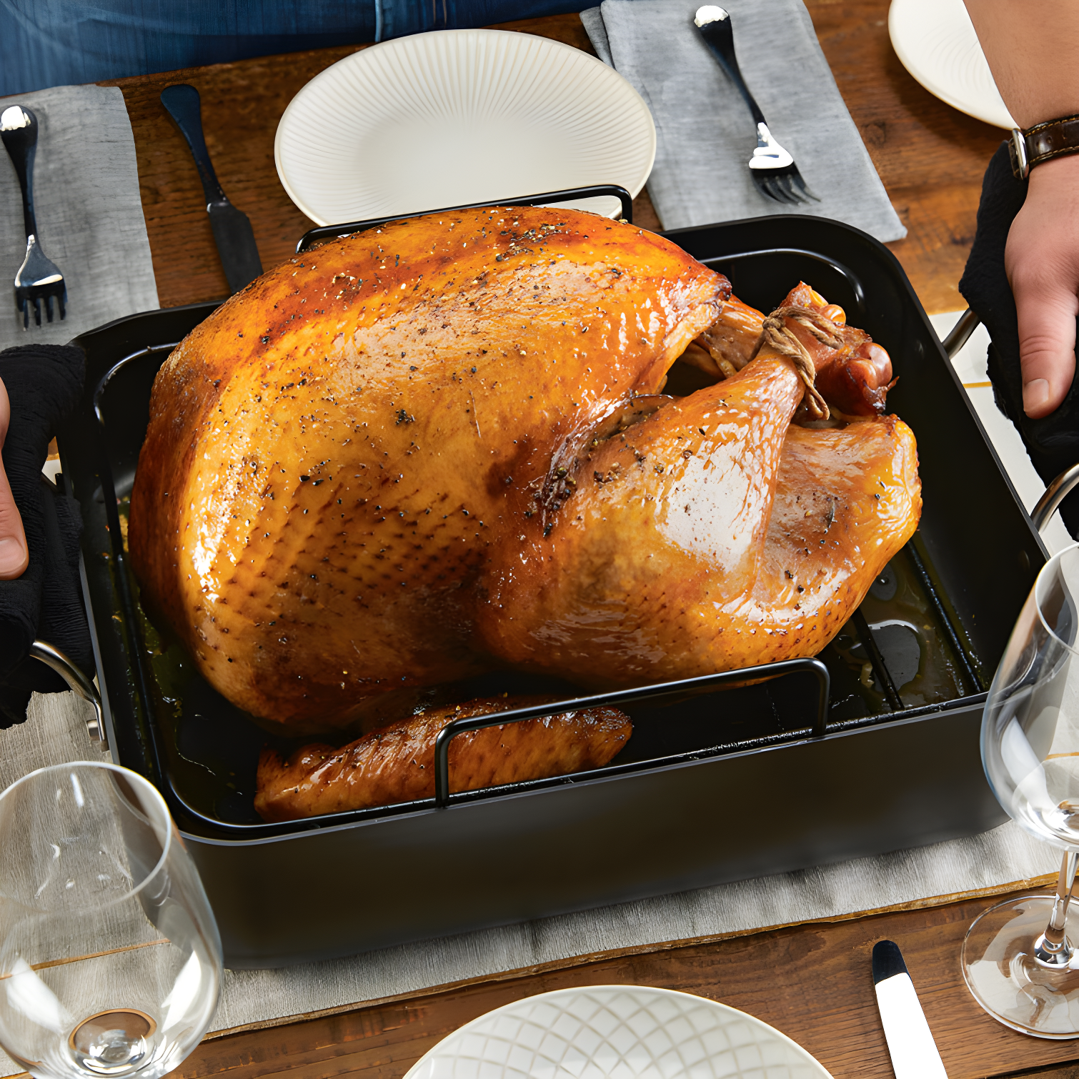 KitchenAid Hard-Anodized Aluminum Non-Stick Roasting Pan with Rack