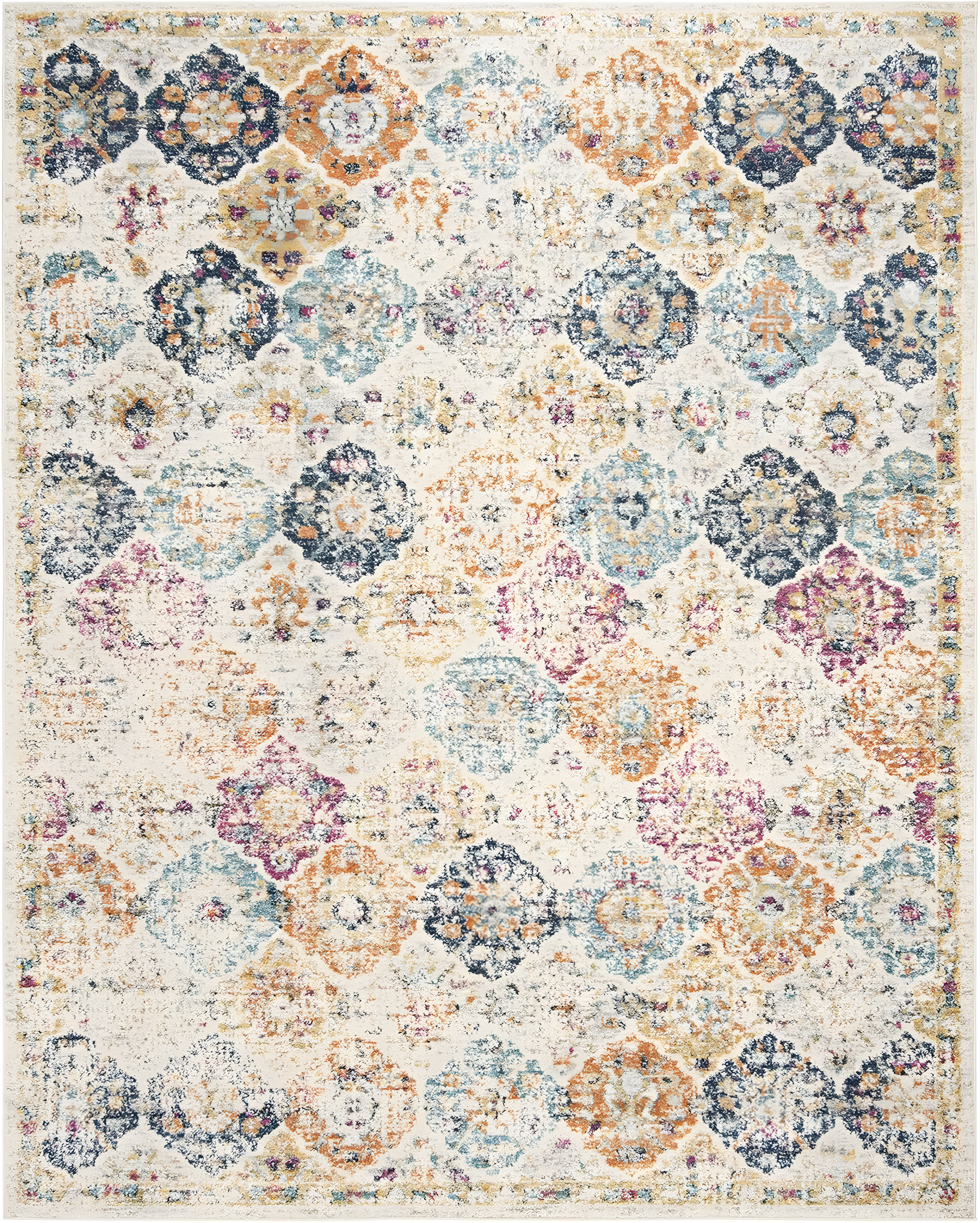 Madison MAD611 Power Loomed Indoor Area Rug - Cream/Multi - 9'x12' - Safavieh