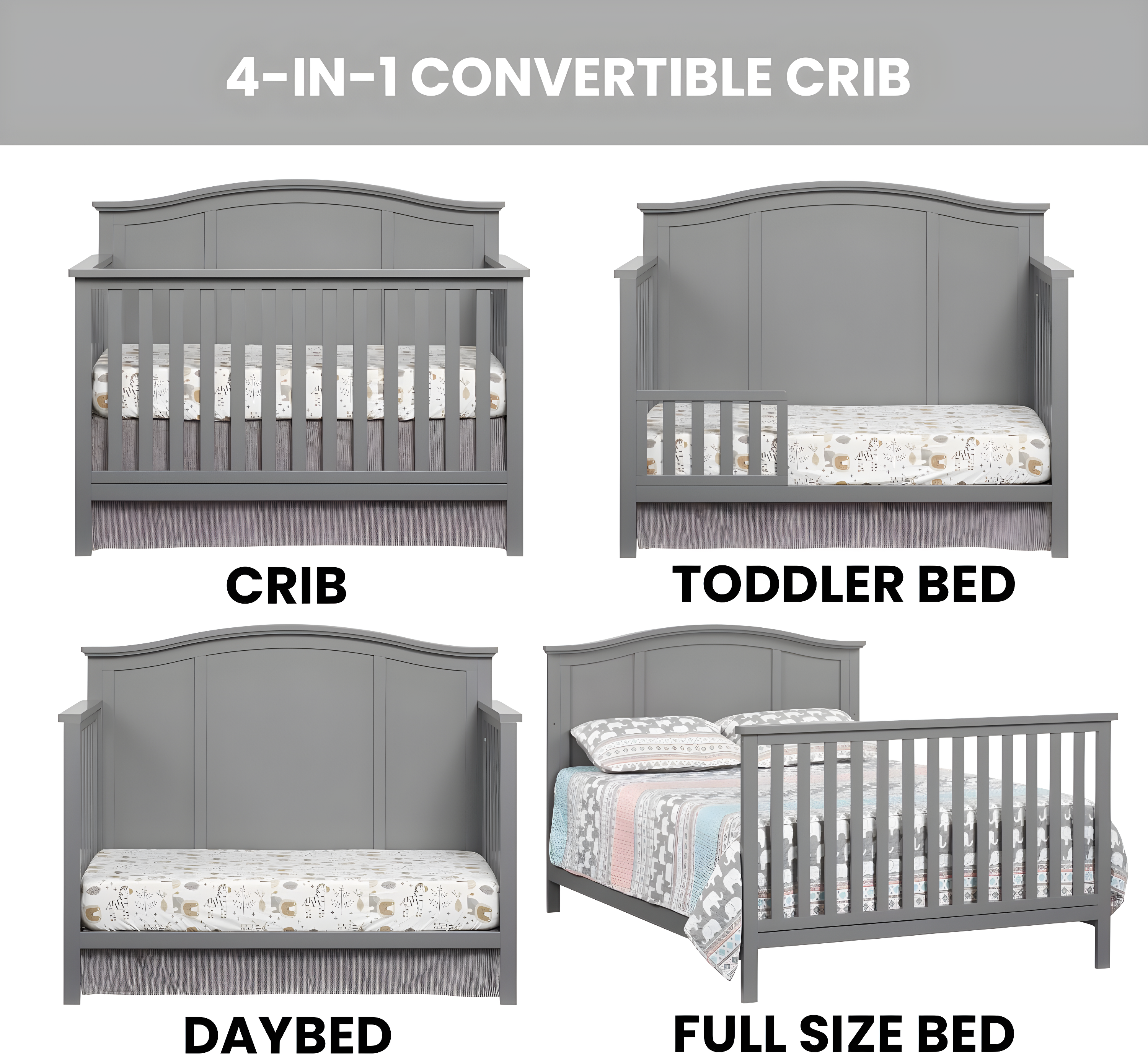 Emerson 4 In 1 Convertible Crib