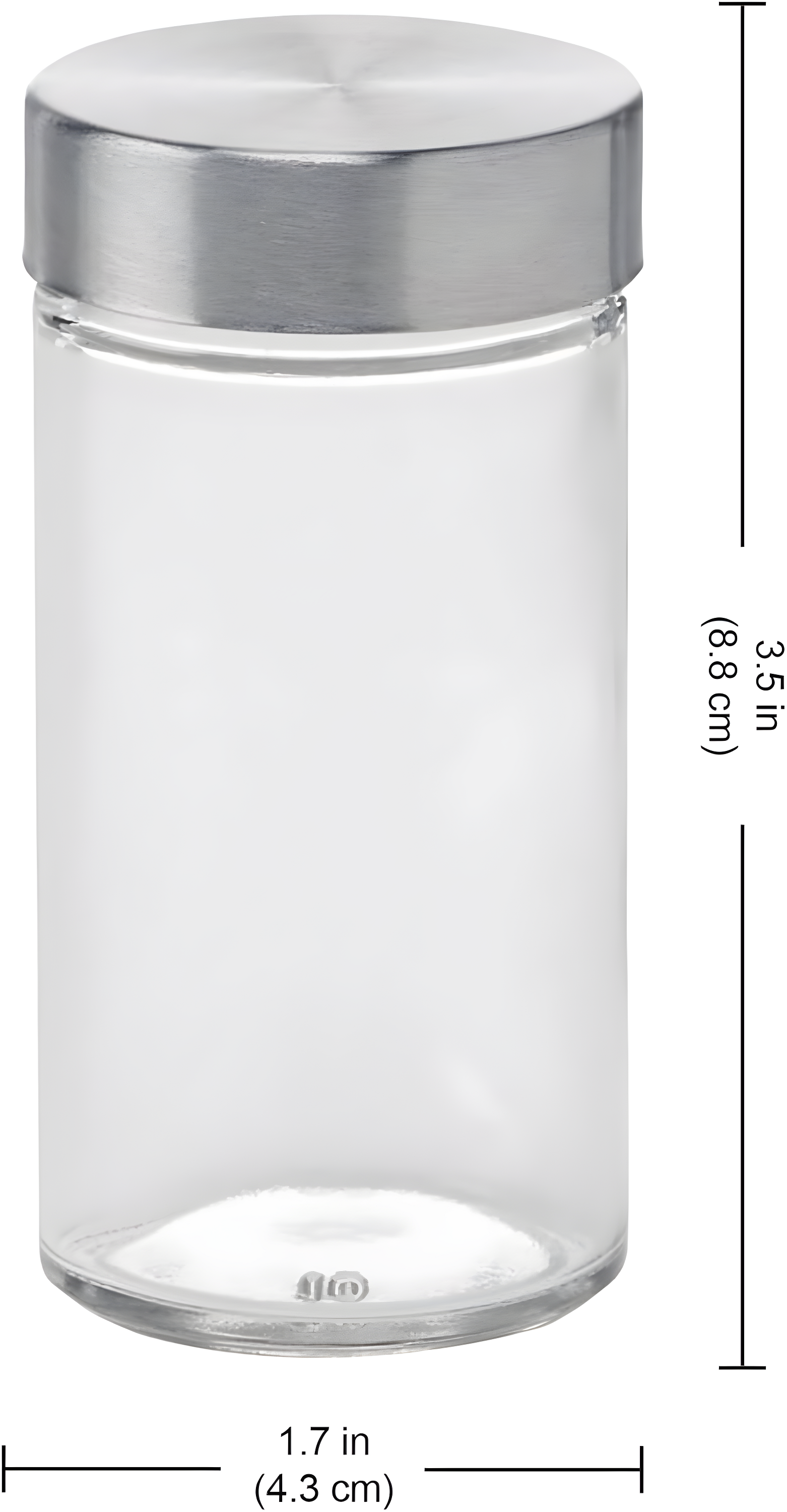 Kamenstein Kamenstein Empty Jars With Silver Cap, 3-Ounce (Set of 12)