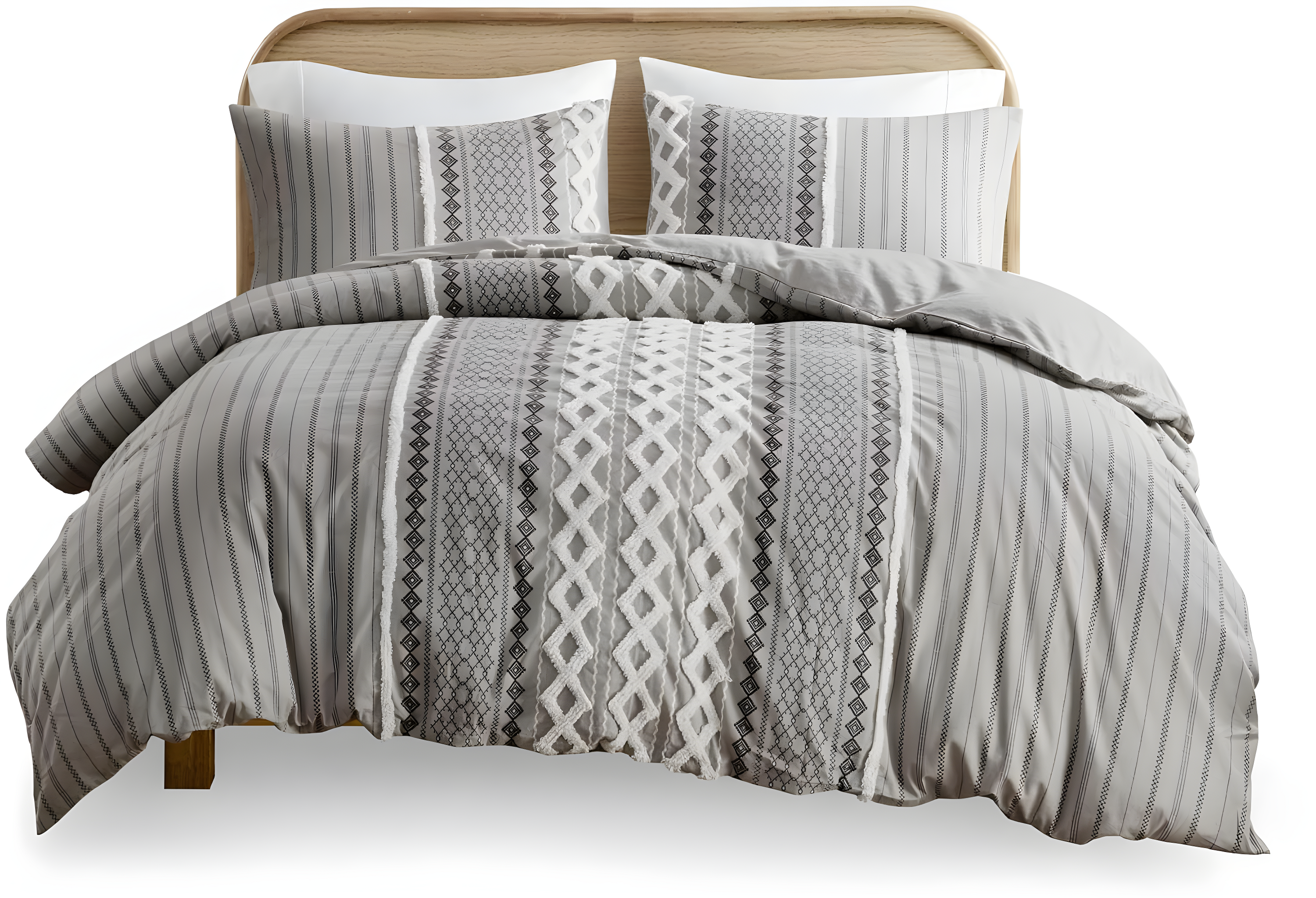 INK+IVY Imani Cotton Printed Duvet Cover Set