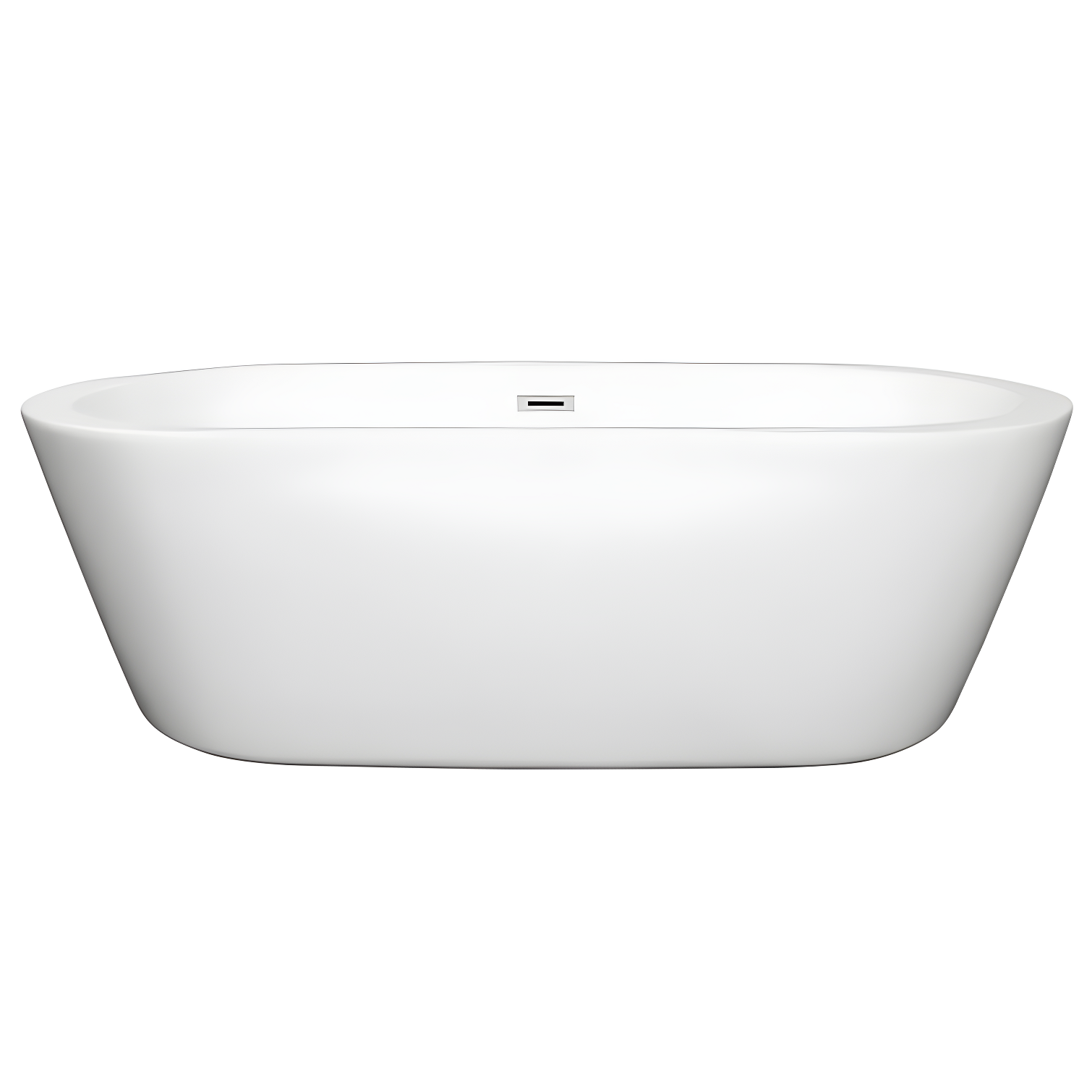 Mermaid 71'' x 33.5'' Freestanding Soaking Acrylic Bathtub