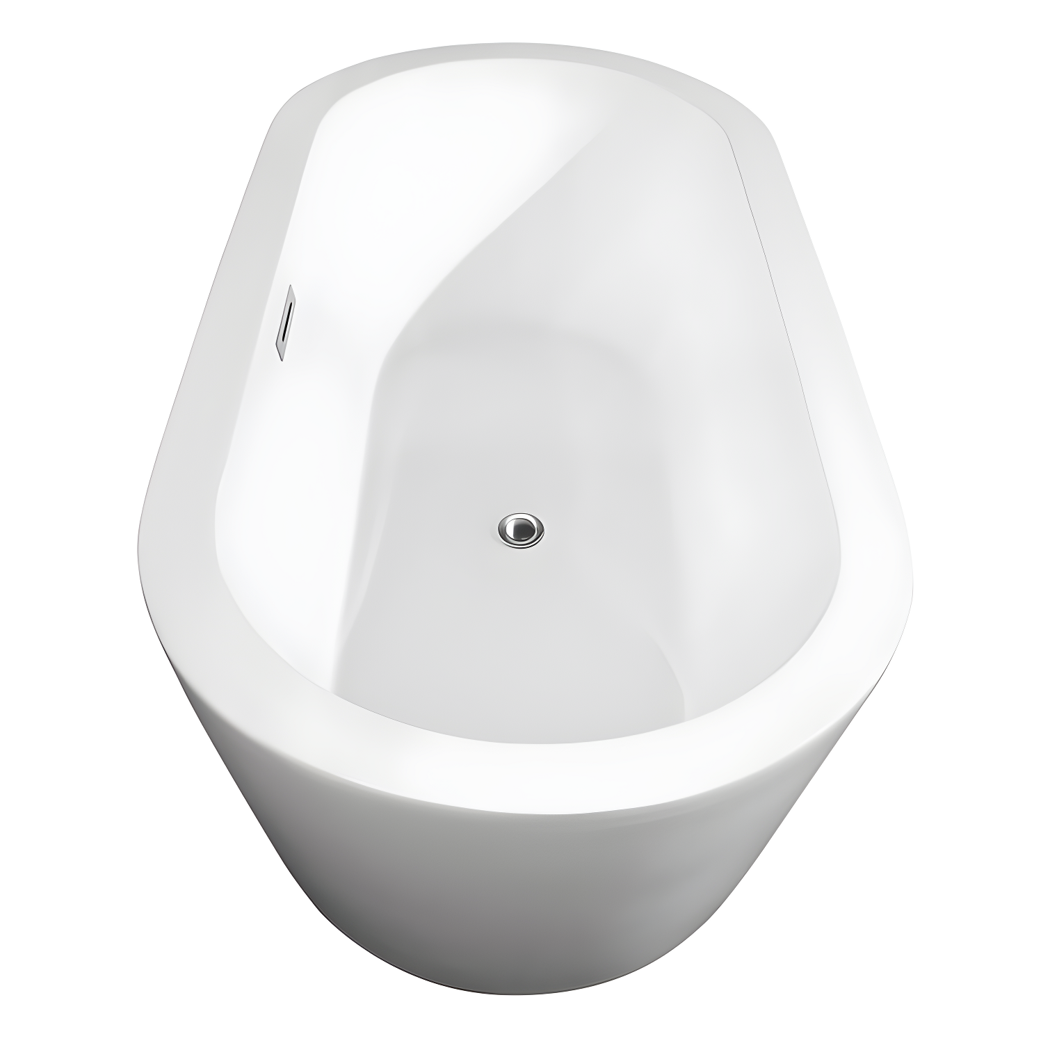 Mermaid 71'' x 33.5'' Freestanding Soaking Acrylic Bathtub