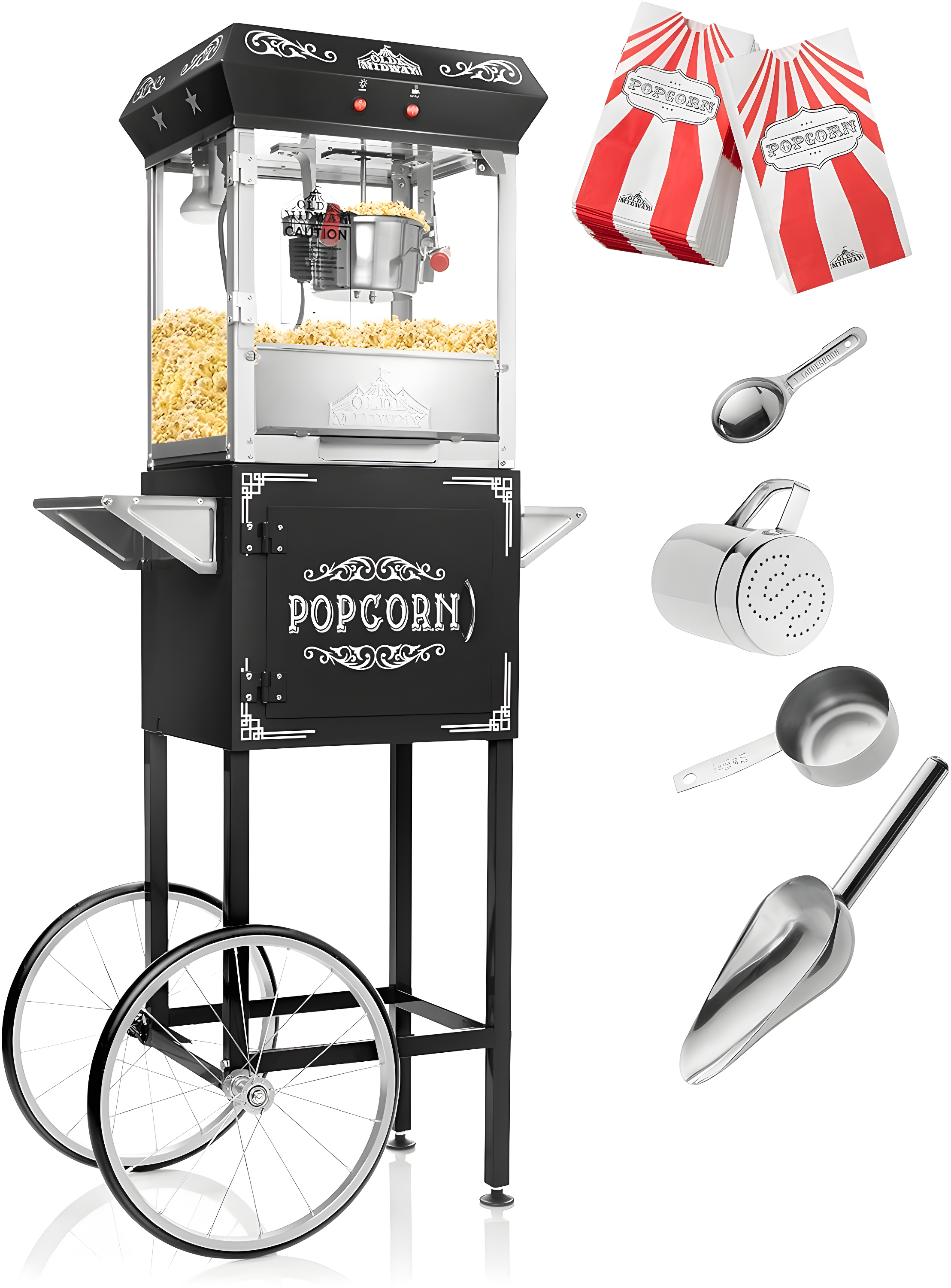 Olde Midway Olde Midway 6 Oz. Popcorn Machine Stand / Cart