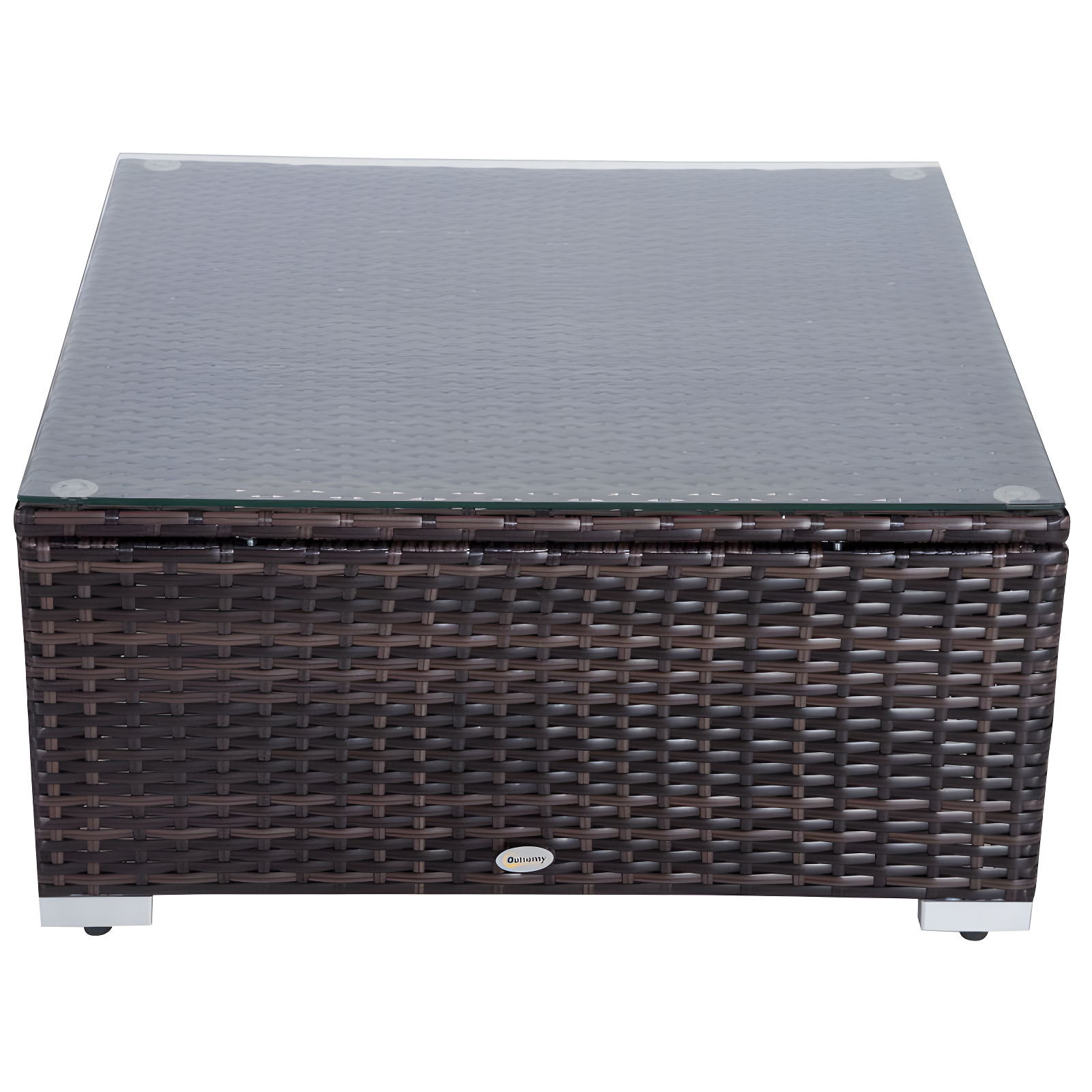 Outsunny 6 Pieces Outdoor PE Rattan Sofa Set, Sectional Conversation Wicker Patio Couch Furniture Set with Cushions and Coffee Table, White