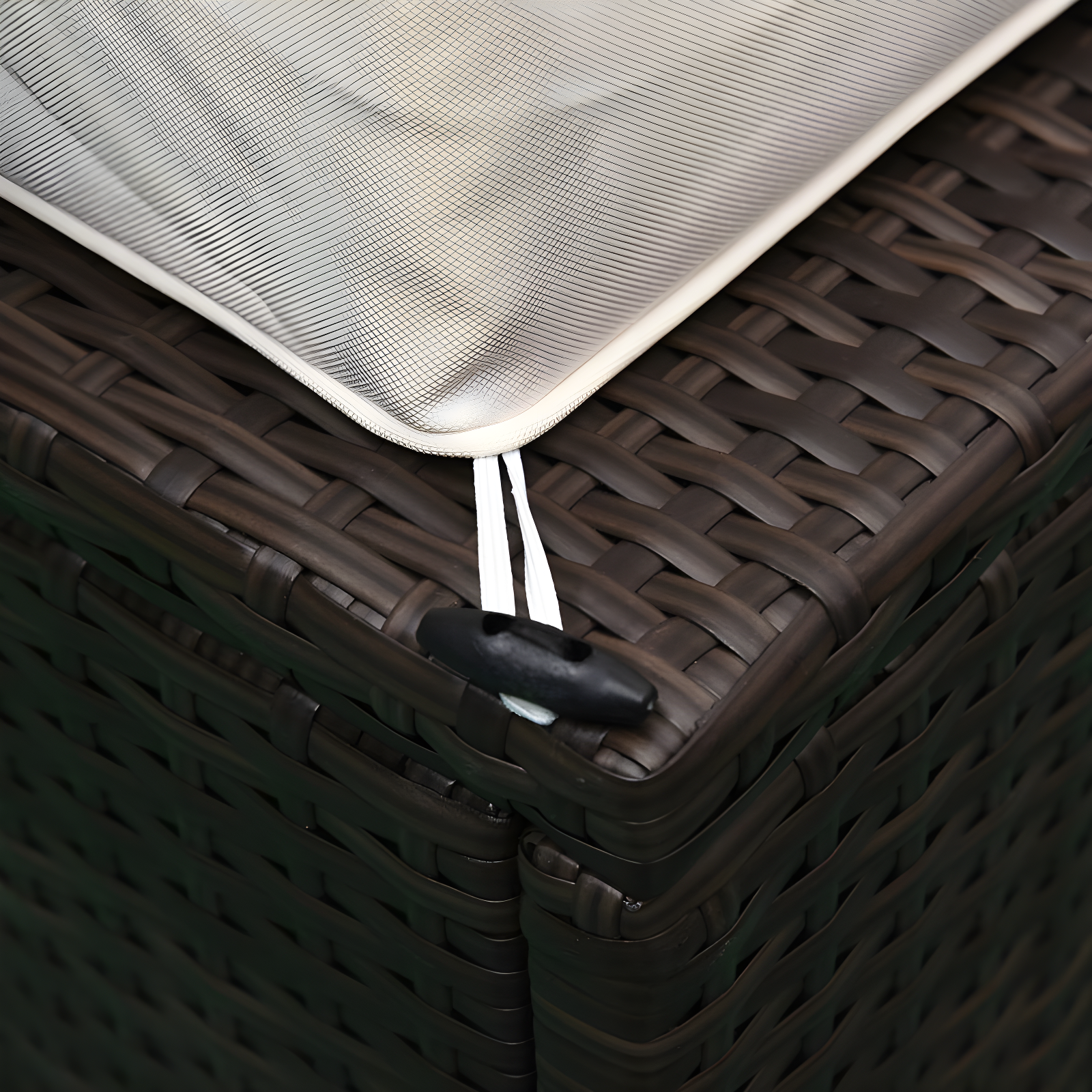 Outsunny 6 Pieces Outdoor PE Rattan Sofa Set, Sectional Conversation Wicker Patio Couch Furniture Set with Cushions and Coffee Table, White