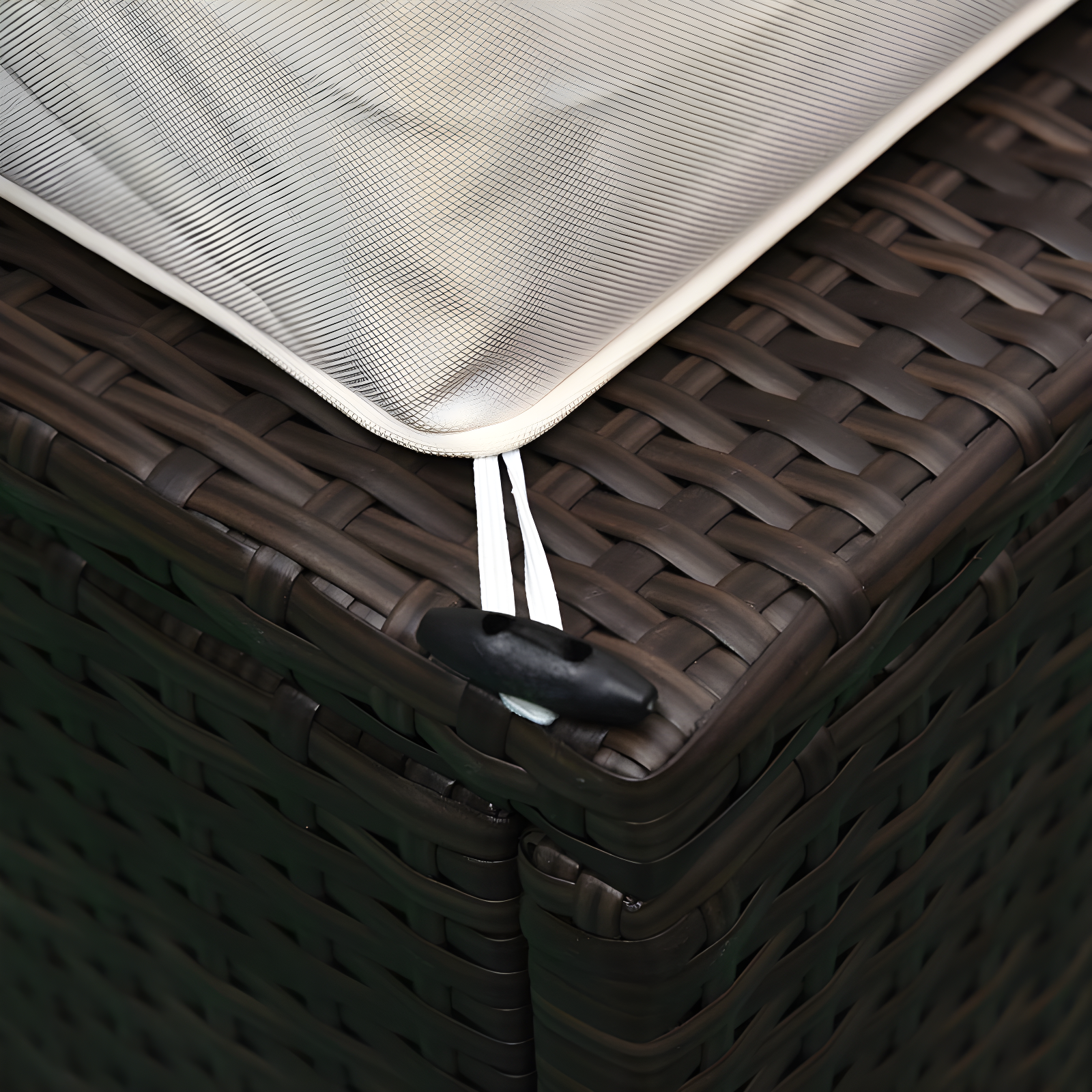 Outsunny 6 Pieces Outdoor PE Rattan Sofa Set, Sectional Conversation Wicker Patio Couch Furniture Set with Cushions and Coffee Table, White