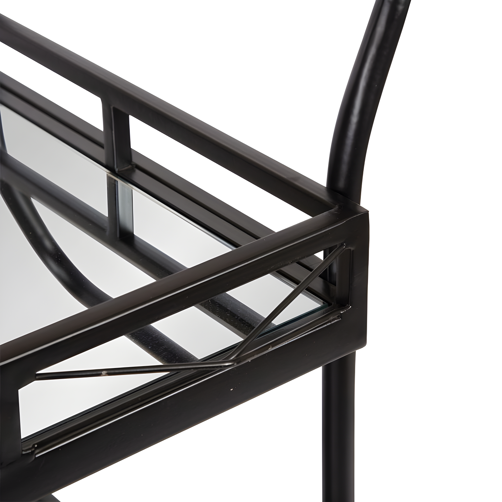 Kate and Laurel Ketia Rectangle Metal Bar Cart, 23x13x35, Black